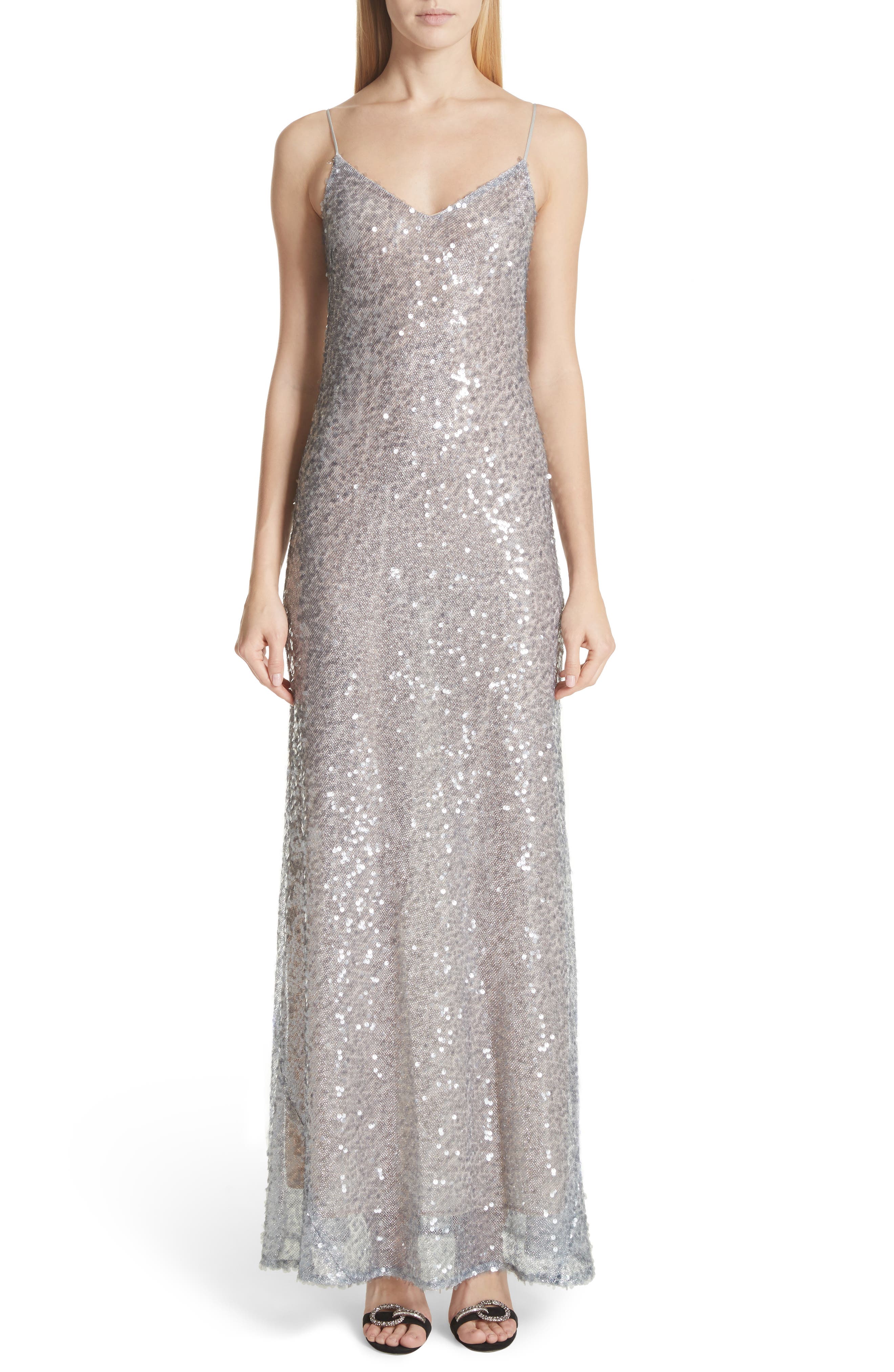 Galvan Sequin Gown, US / 40 FR - Metallic