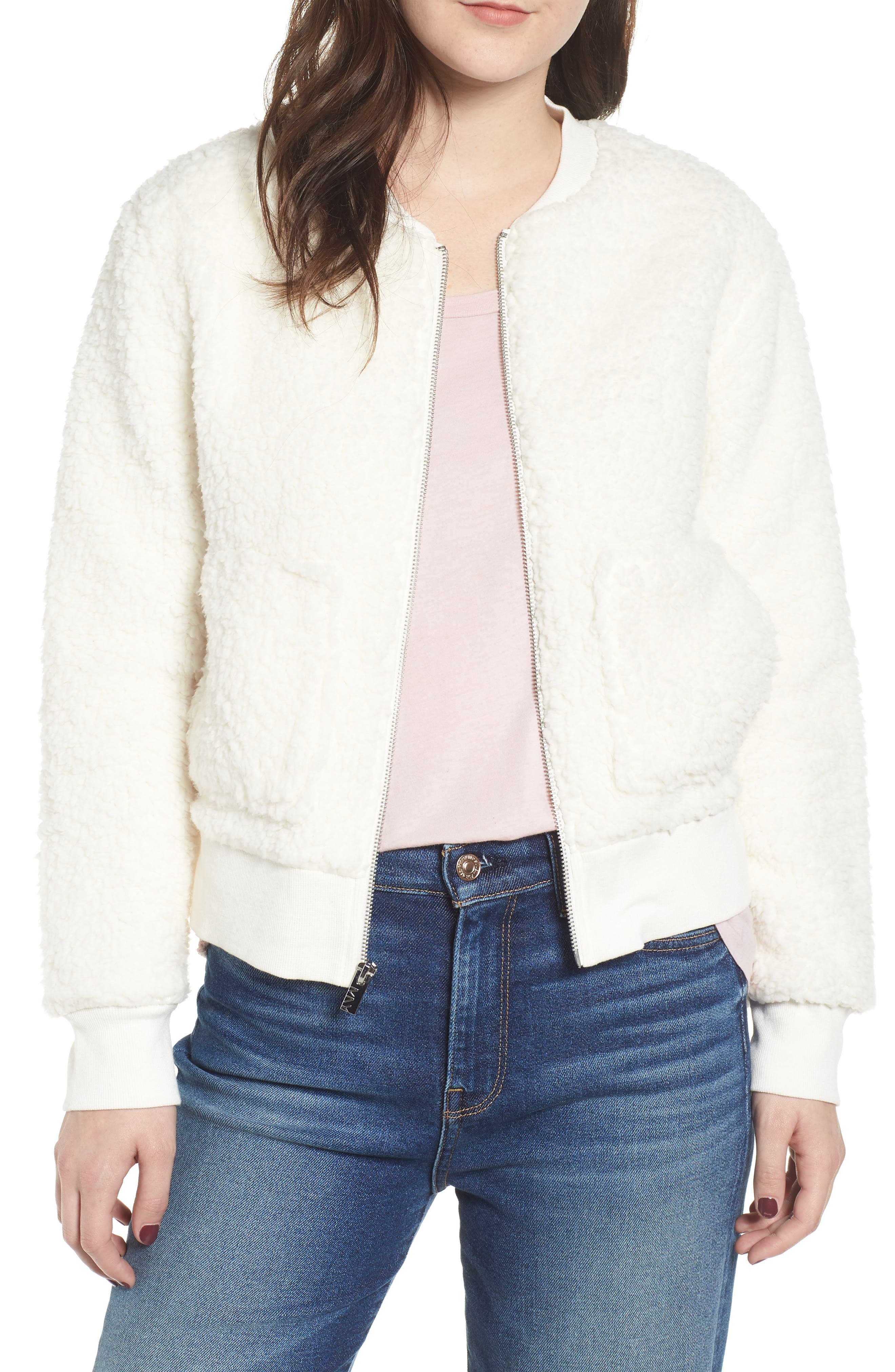 Marc New York Teddy Fleece Bomber Jacket