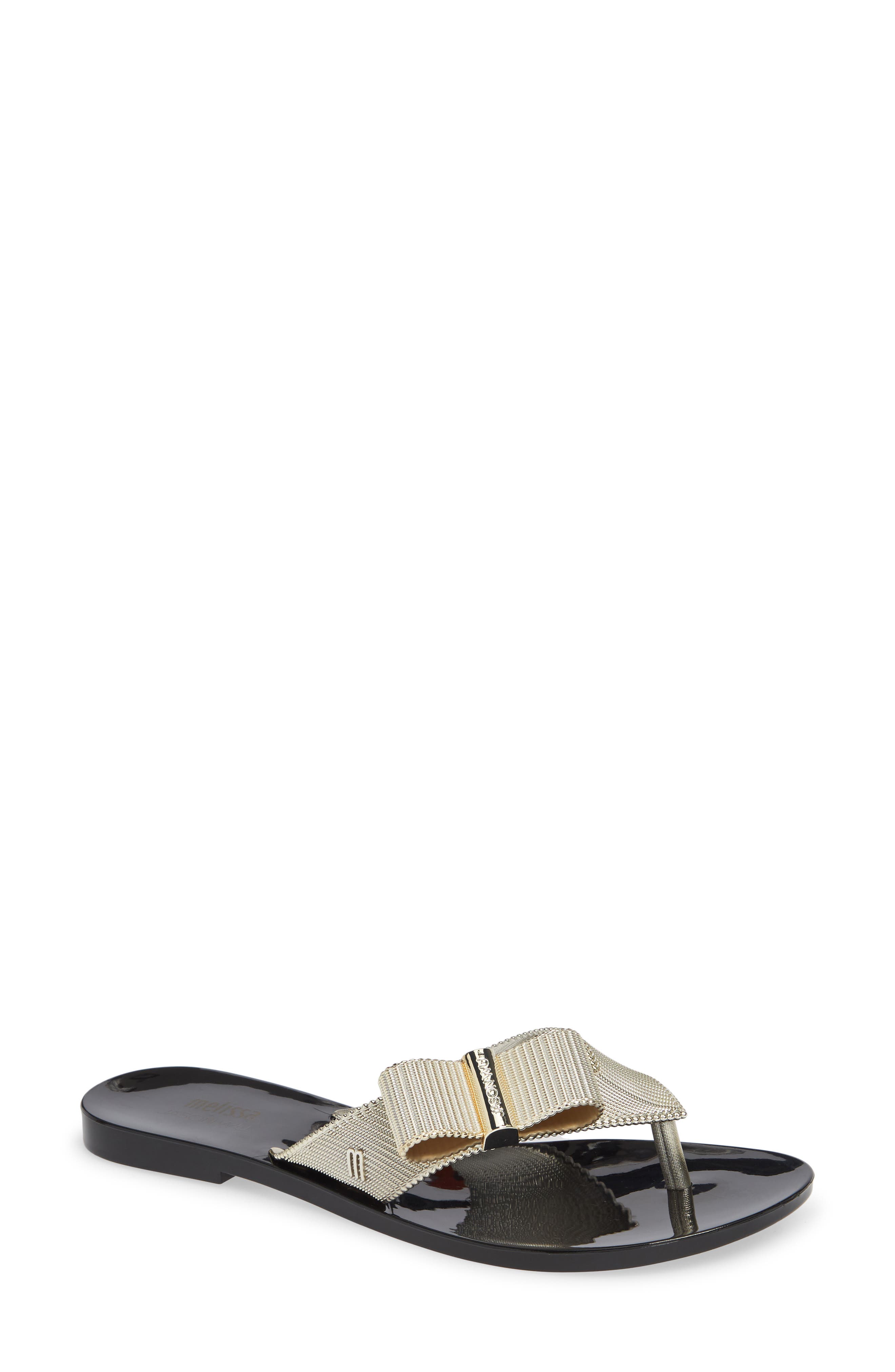 Melissa + Jason Wu Girl Chrome Flip Flop, Black