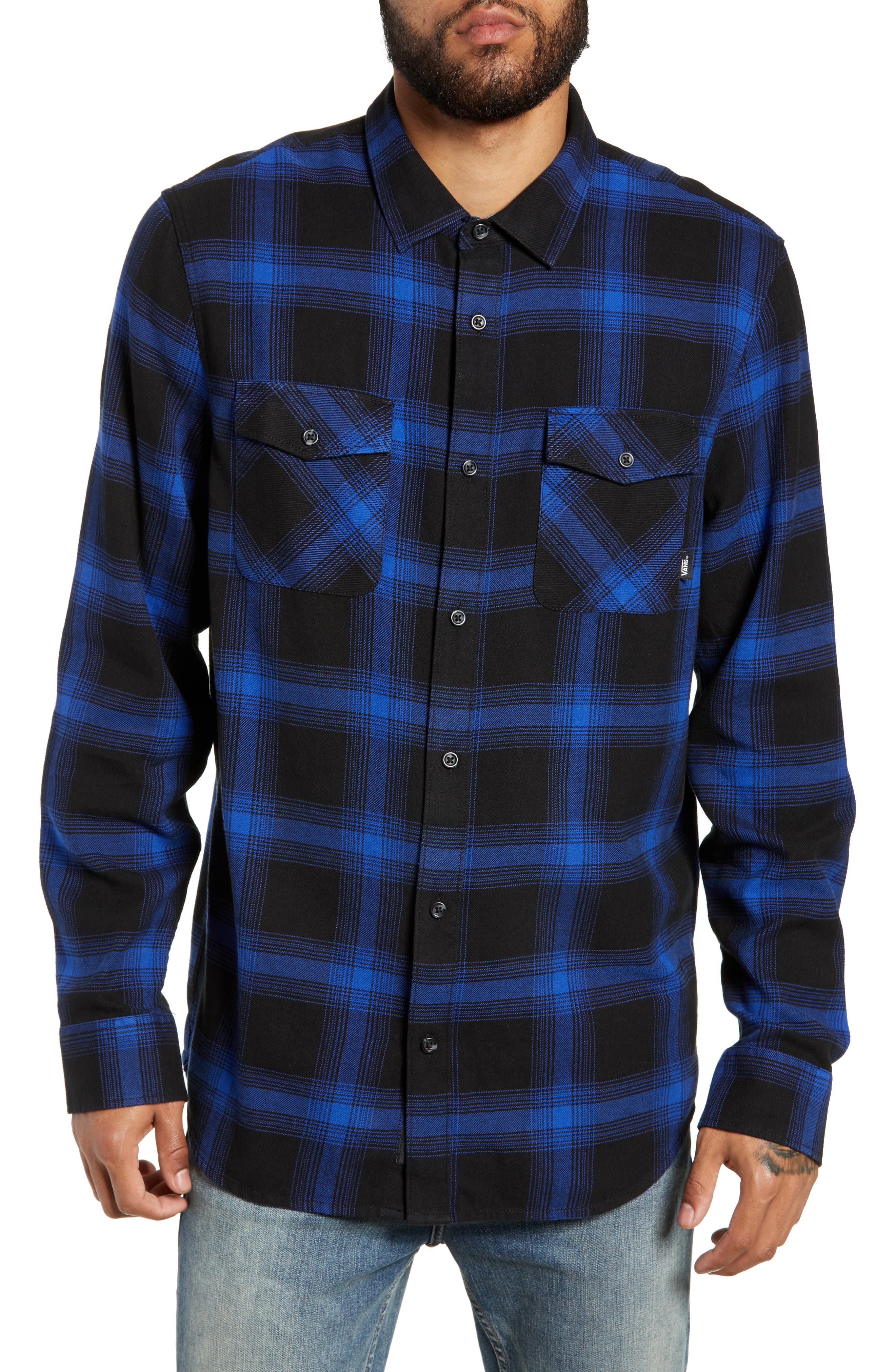 Vans Monterey Iii Plaid Flannel Shirt, Black