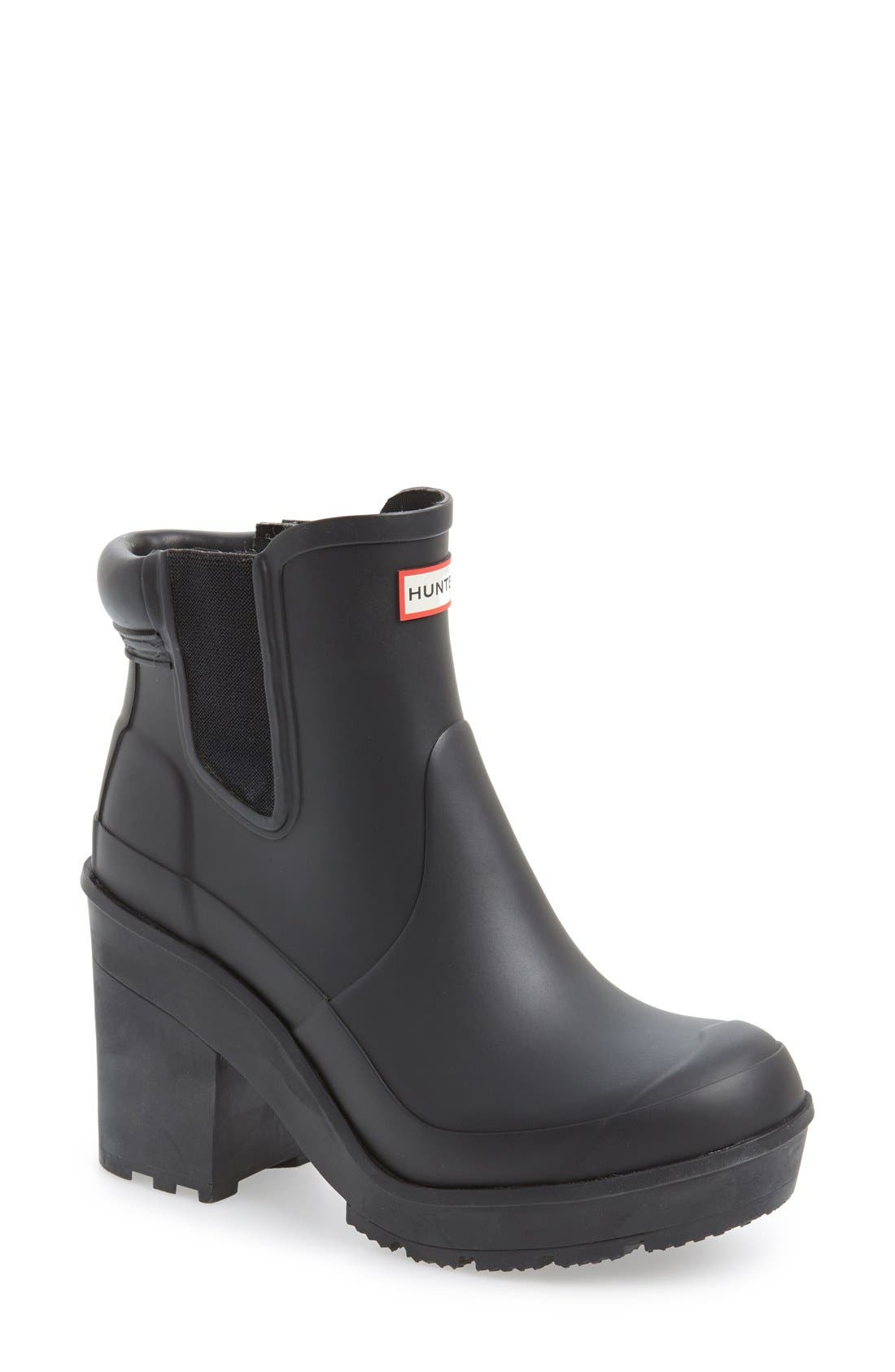Hunter 'Original Block Heel' Chelsea Rain Boot (Women) Nordstrom