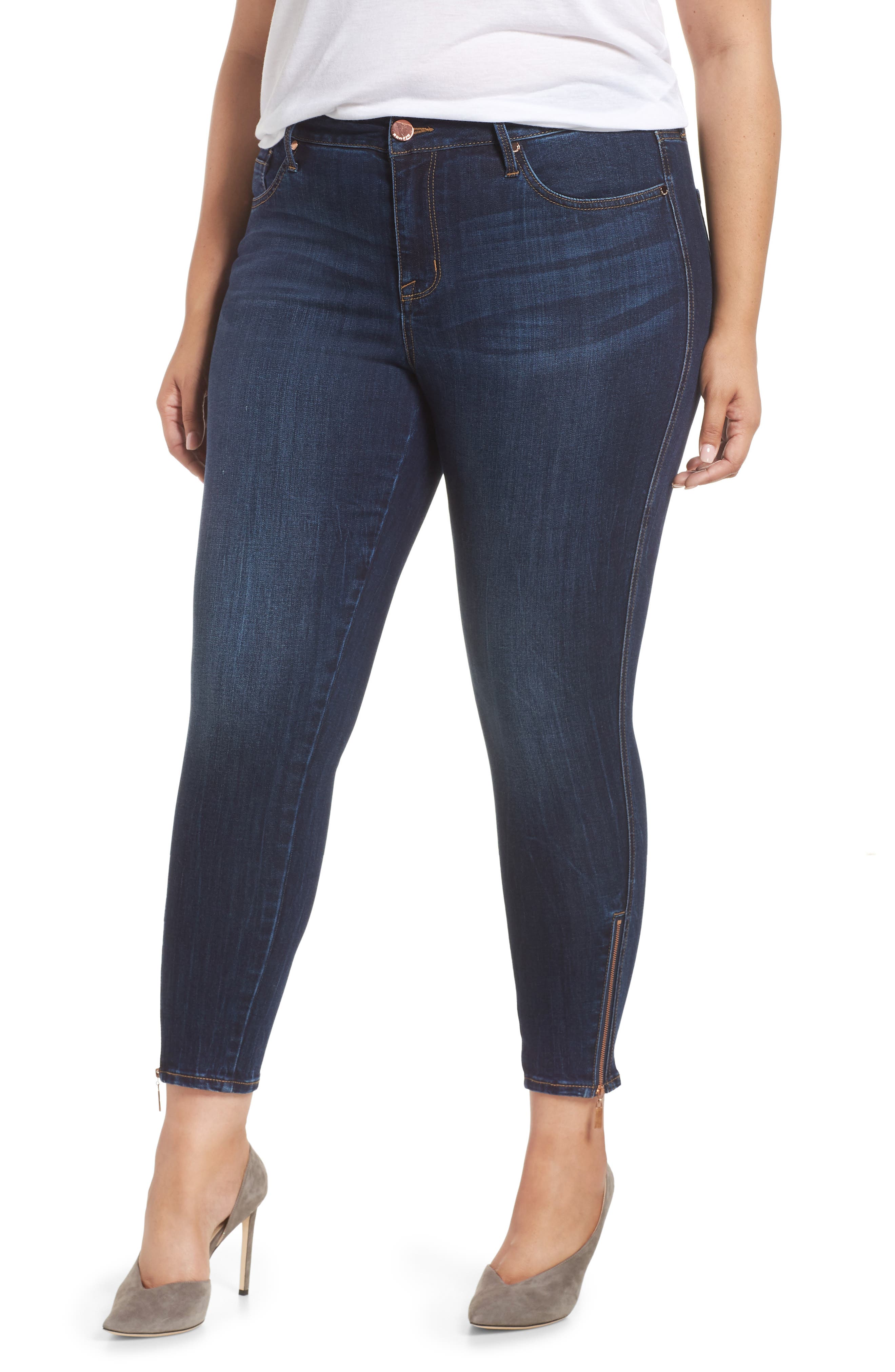 UPC 849333026789 product image for Plus Size Women's Seven7 Ankle Skinny Jeans, Size 16W - Blue | upcitemdb.com