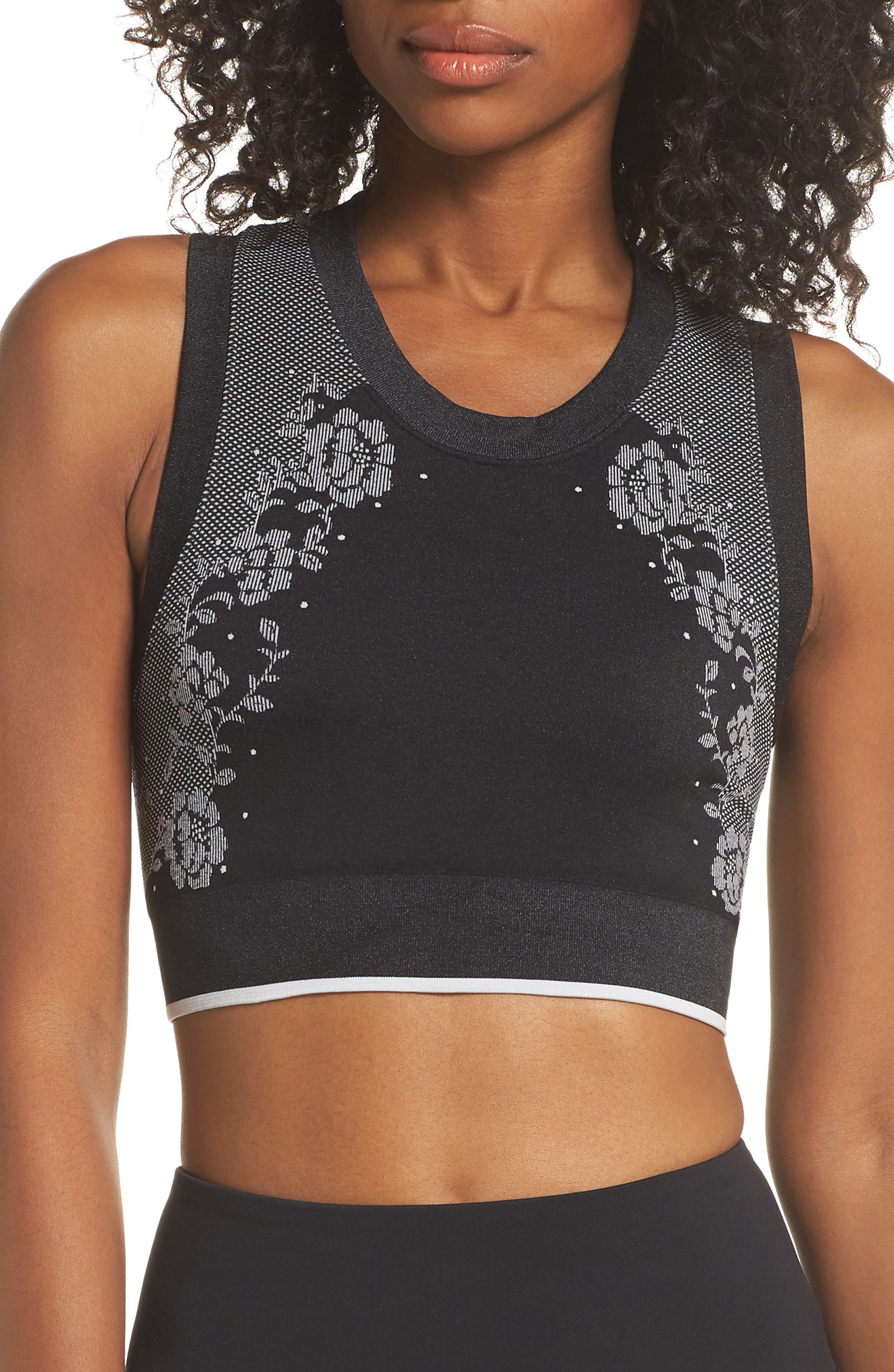 Kate Spade New York Longline Sports Bra, Black