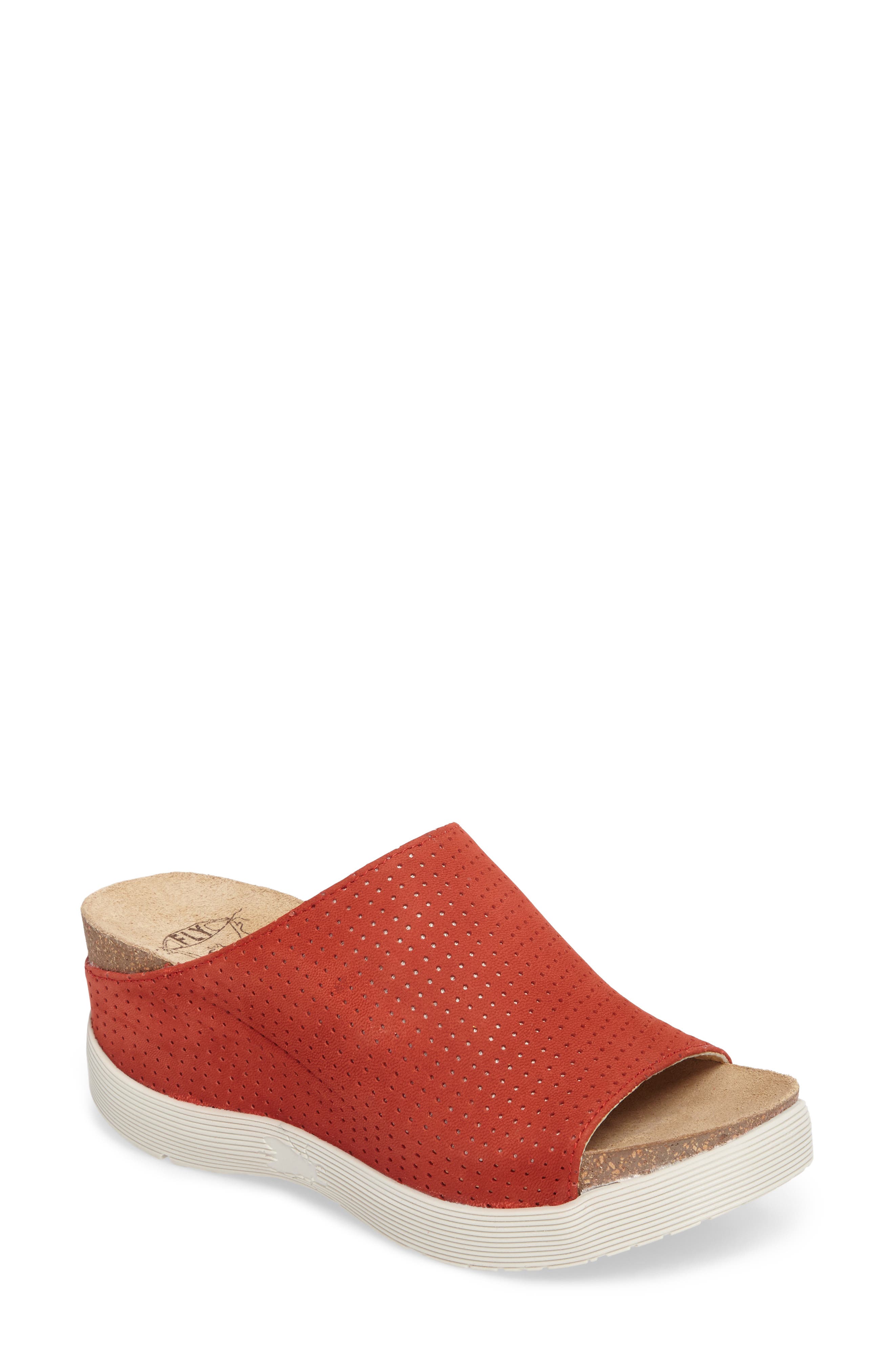 Fly London Whin Platform Sandal - Red