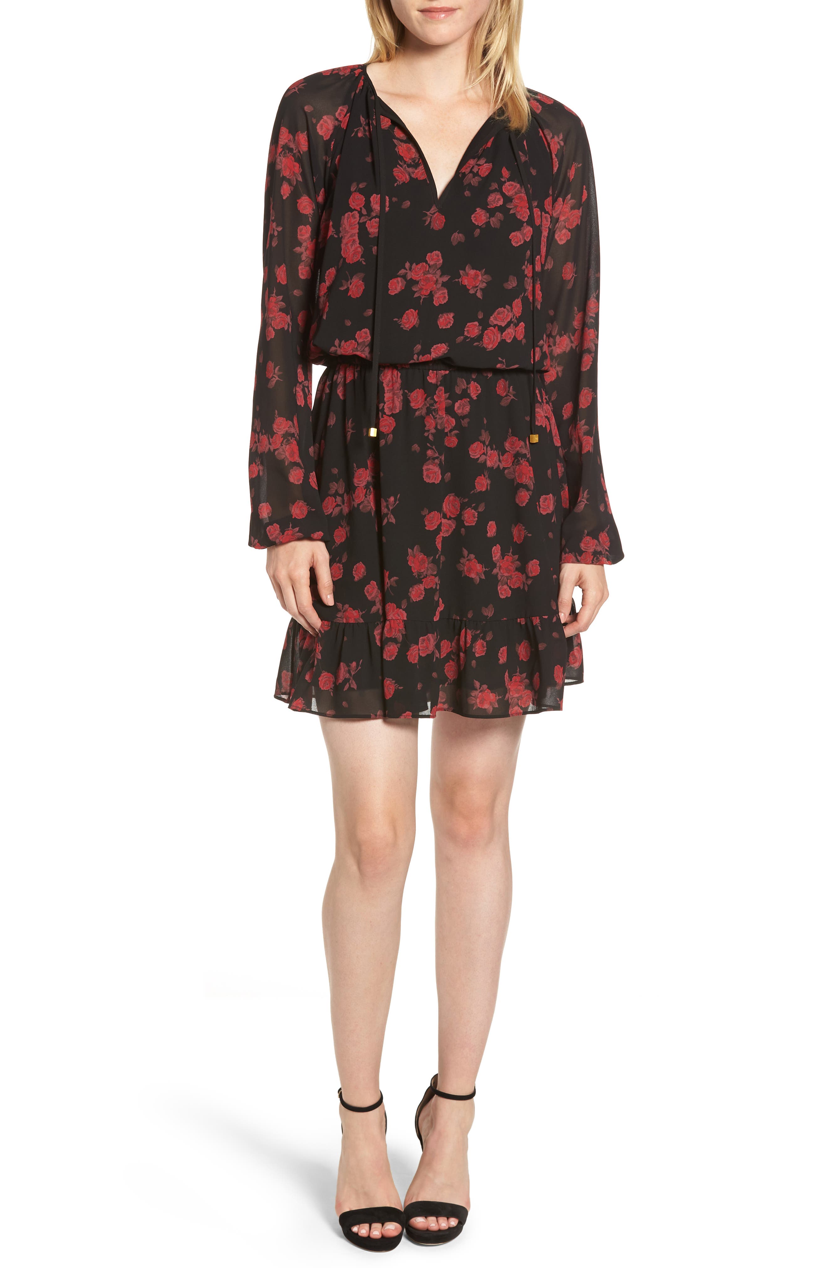 michael kors rose georgette dress