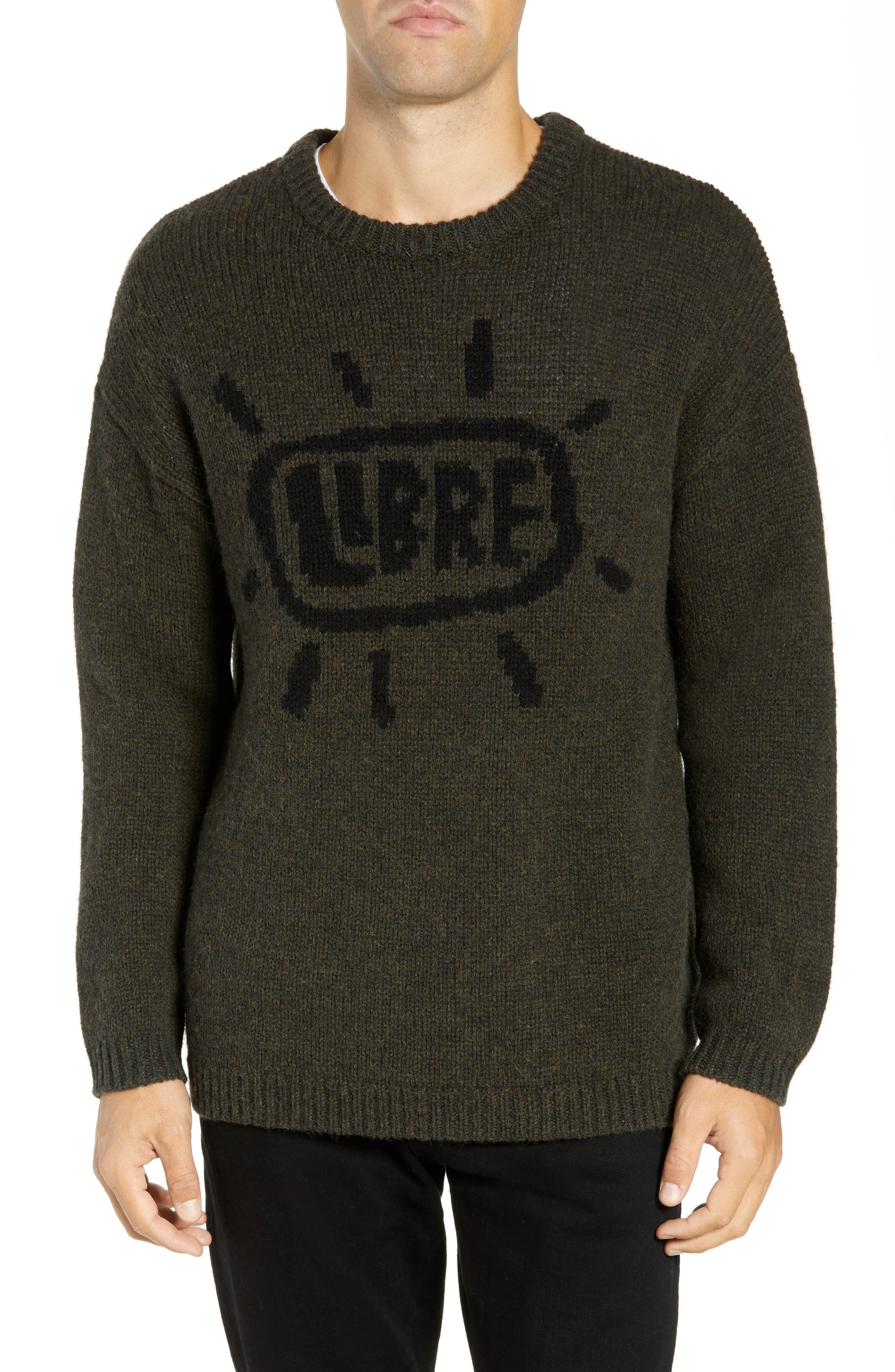 French Connection Free Regular Fit Shetland Wool Sweater, Black