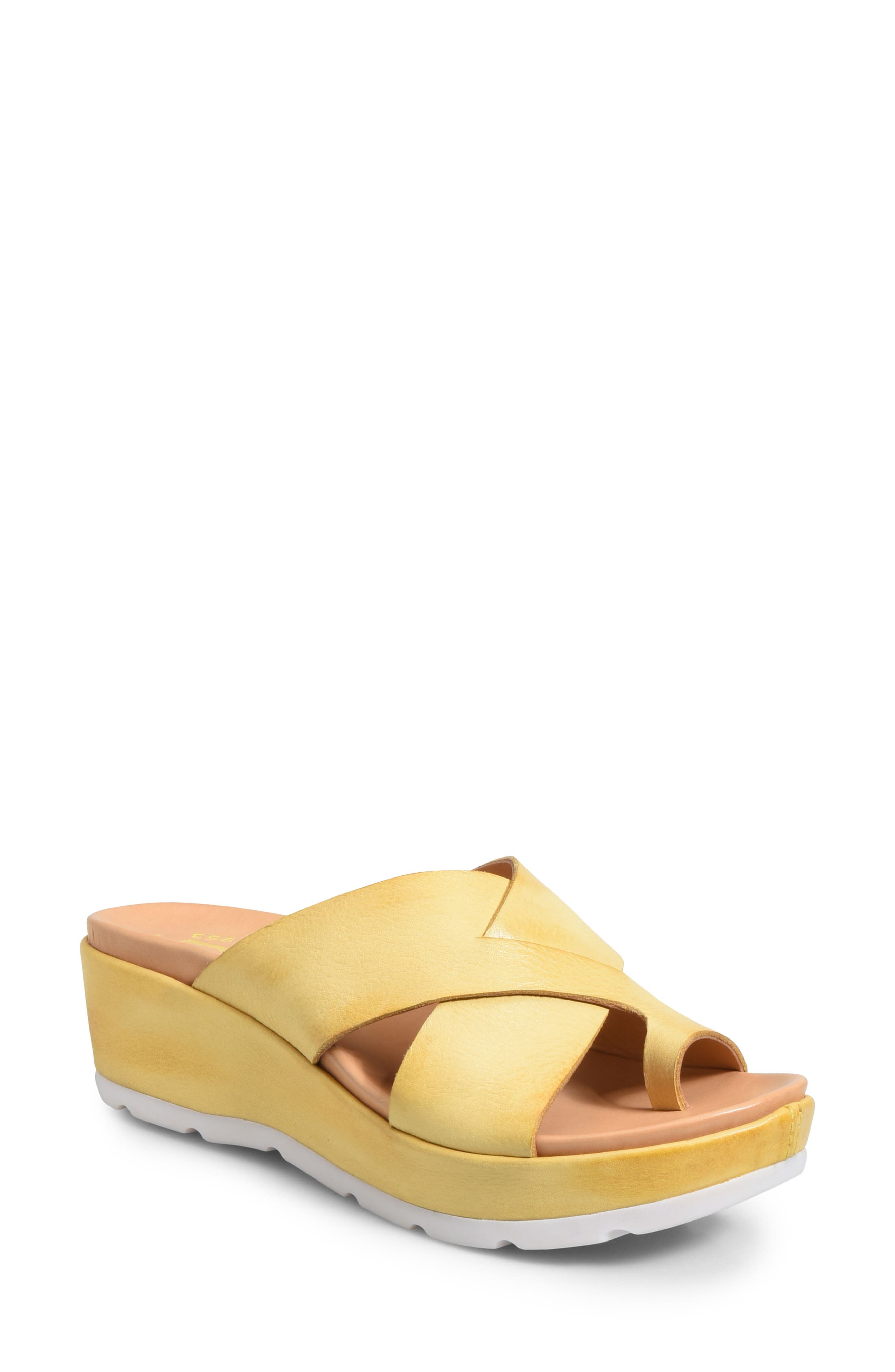 Kork-Ease Baja Sport Slide Sandal, Yellow