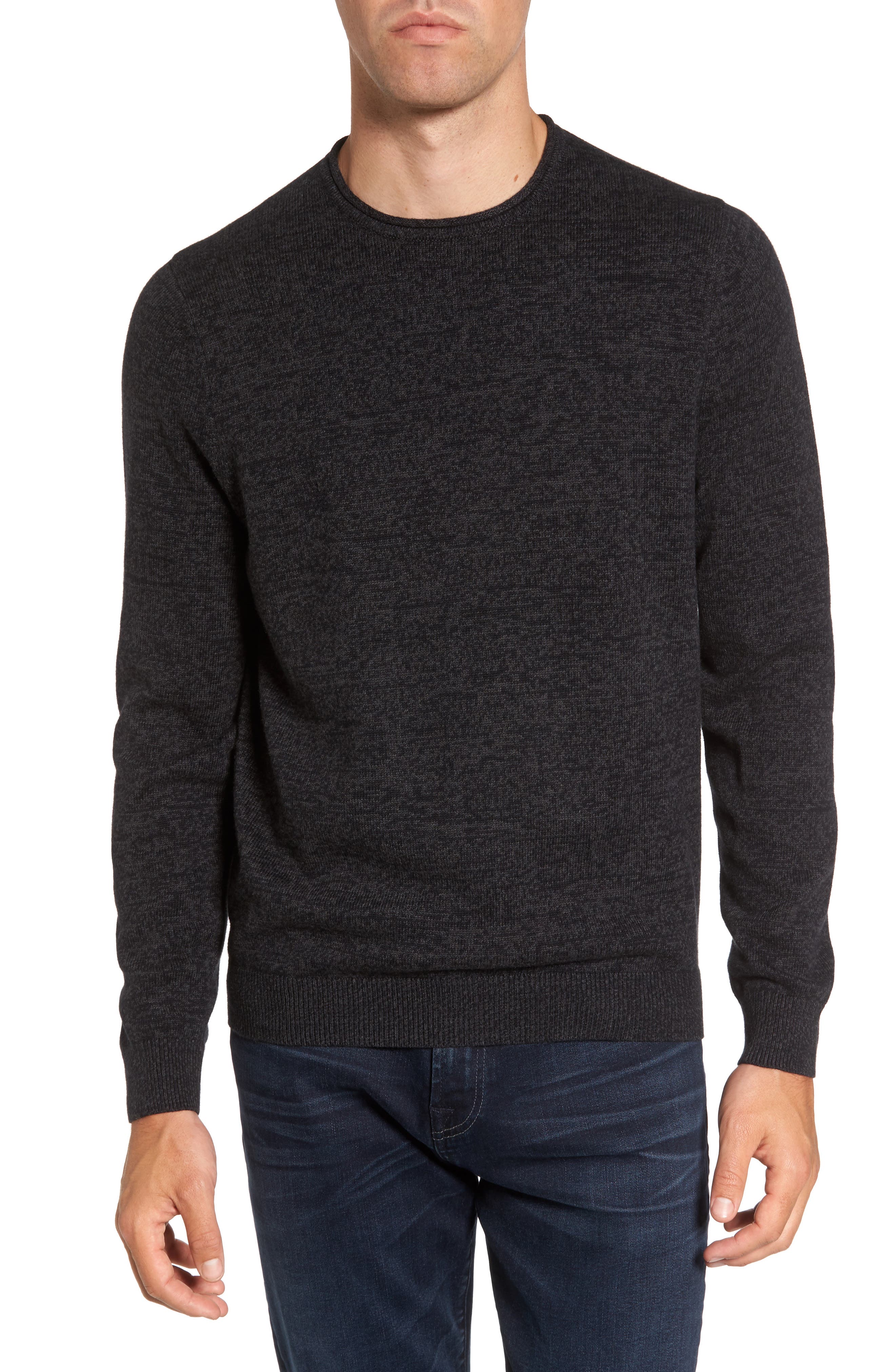 Nordstrom Men's Shop Cotton & Cashmere Roll Neck Sweater Nordstrom