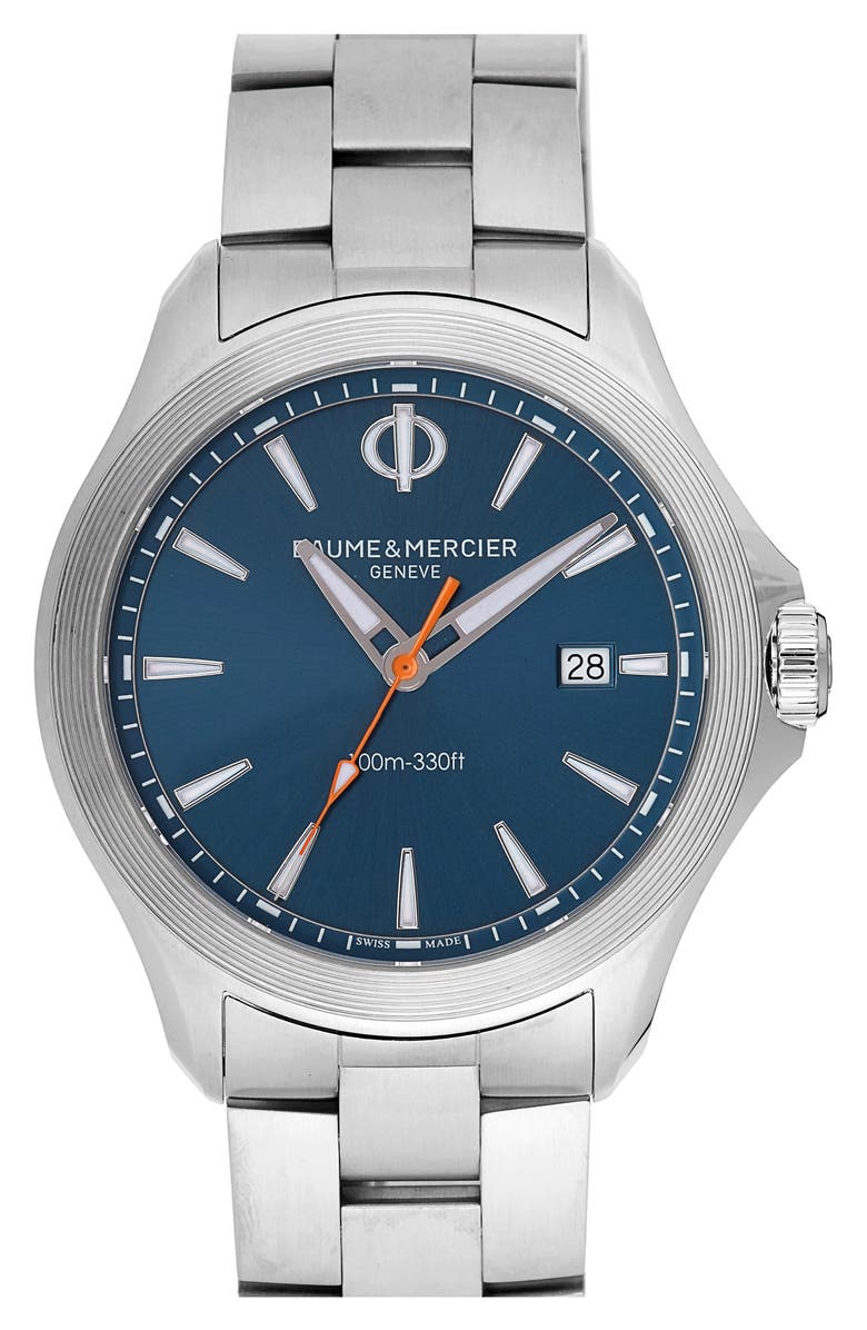 Click to view more detailed imagery on our partner's website Baume & Mercier Clifton Automatic Bracelet Watch, 42Mm In Silver