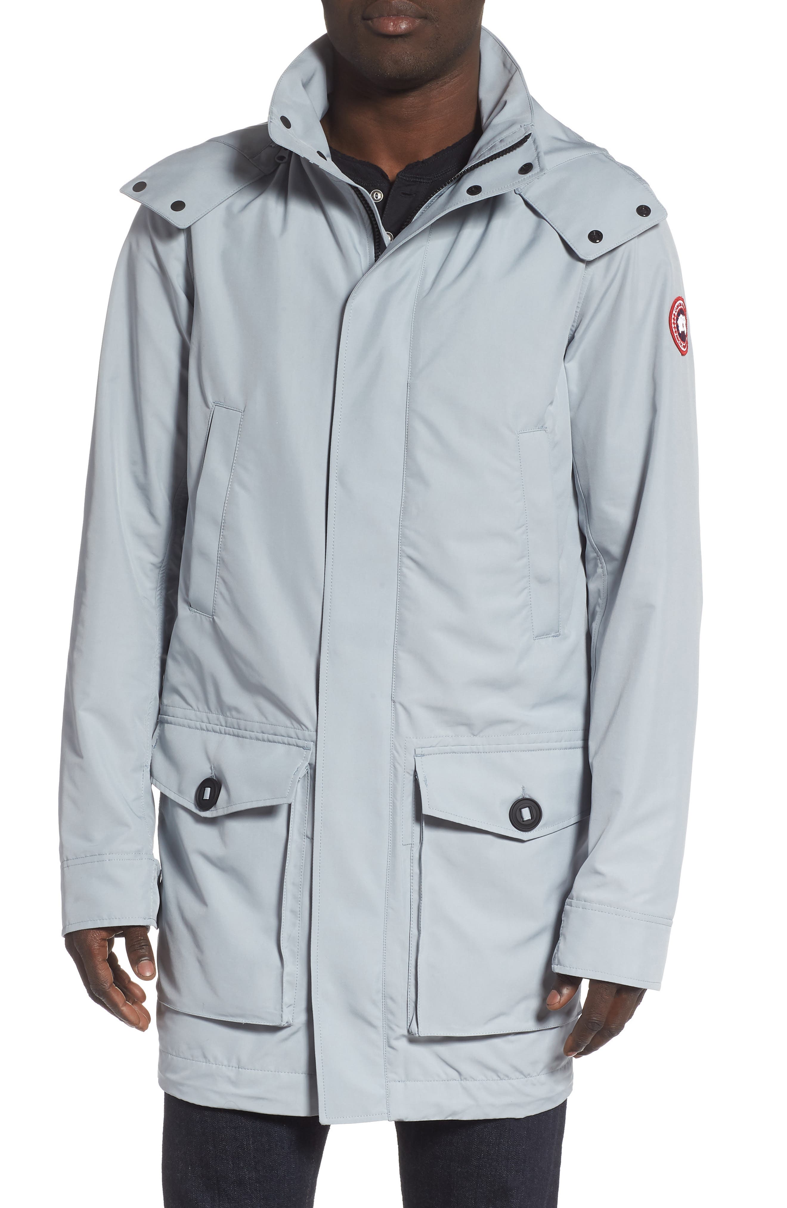 Canada Goose Crew Trench Jacket With Removable Hood, Grey