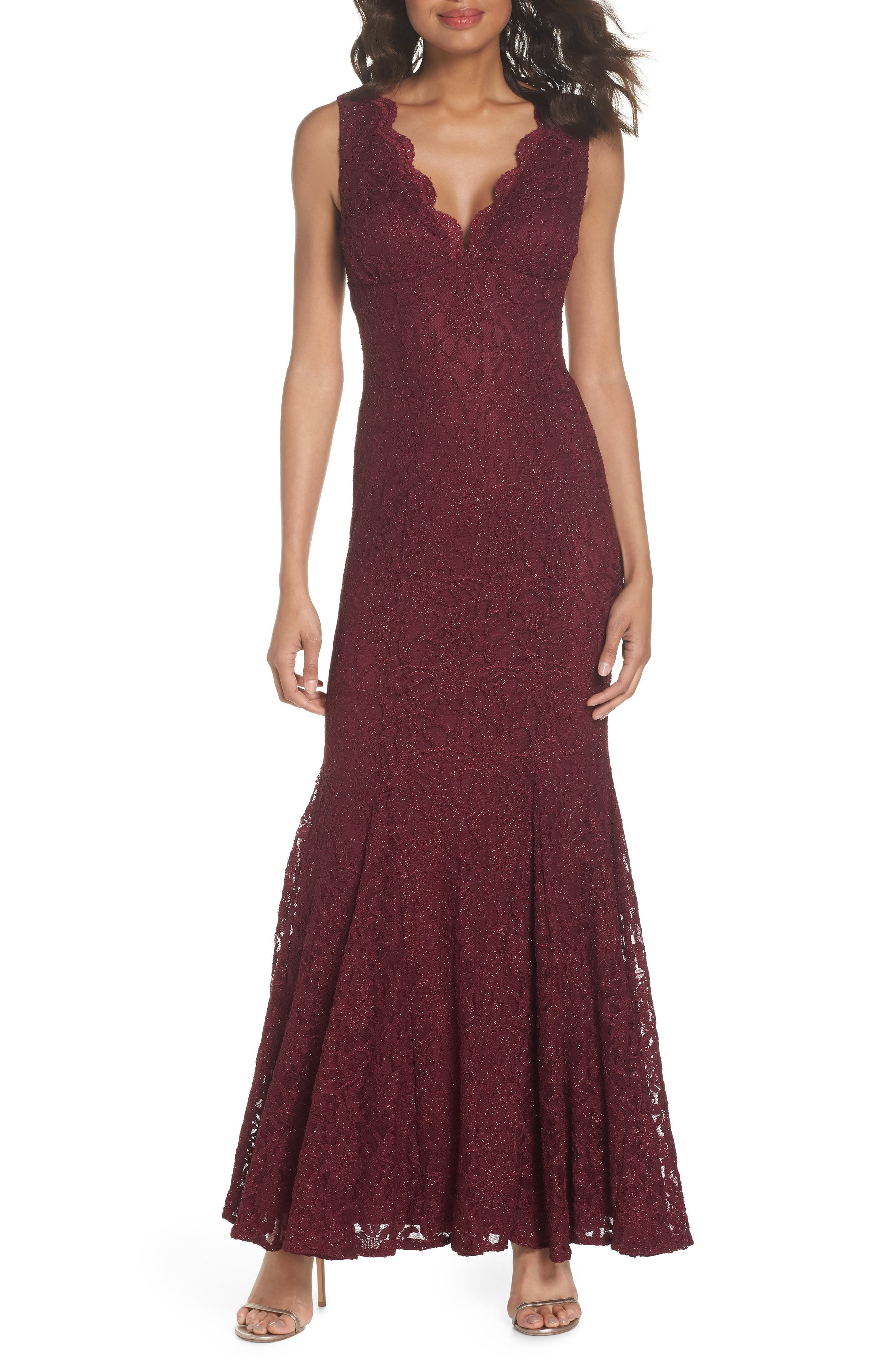 & Co. Glitter Lace Gown Nordstrom
