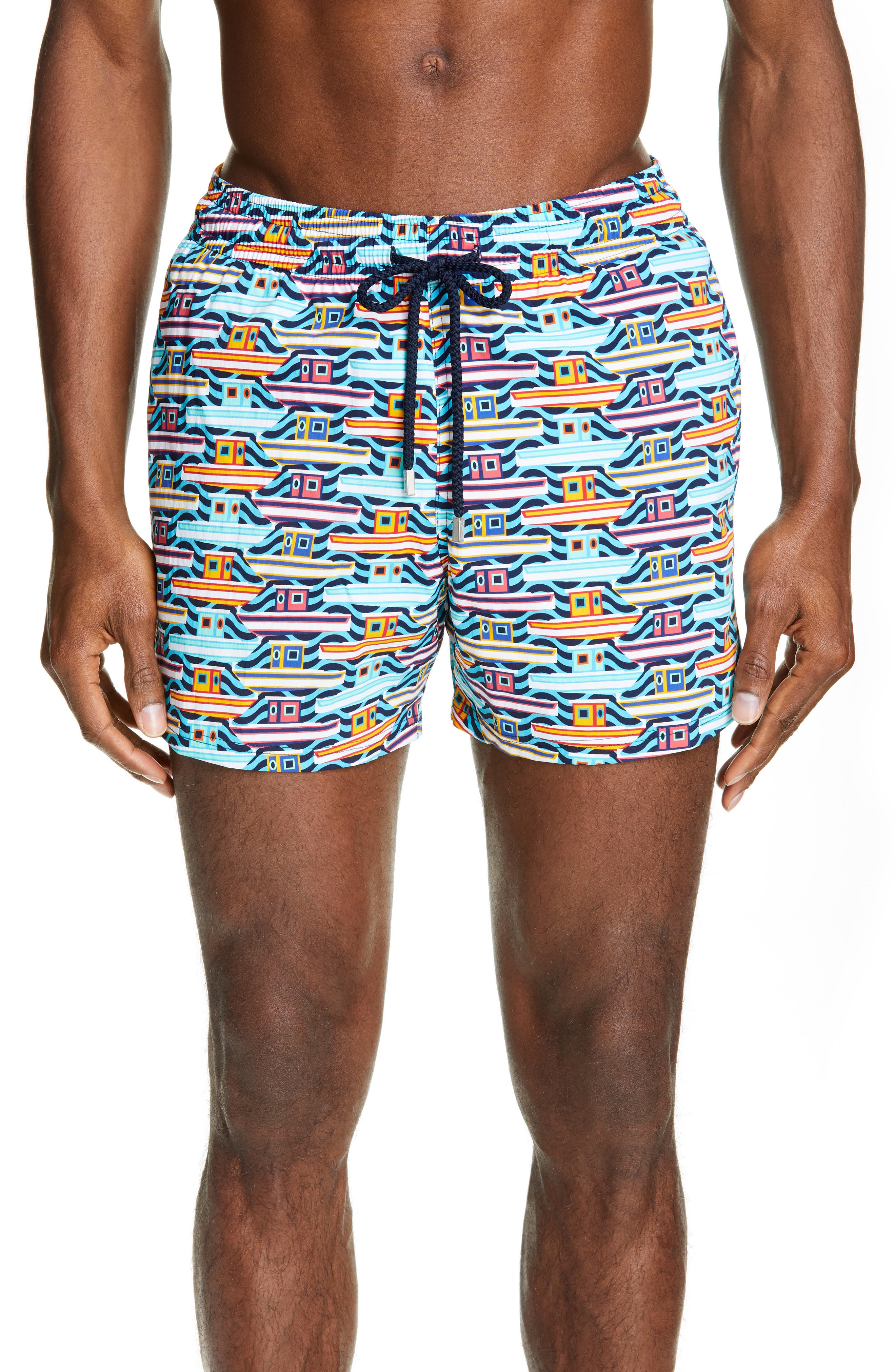 Vilebrequin Mykonos Swim Trunks, Blue