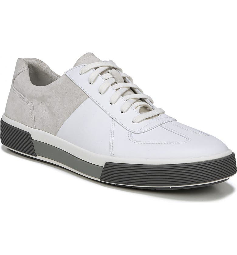 Click to view more detailed imagery on our partner's website Vince Men's Rogue Suede & Leather Low-top Sneakers In White/ Horchata