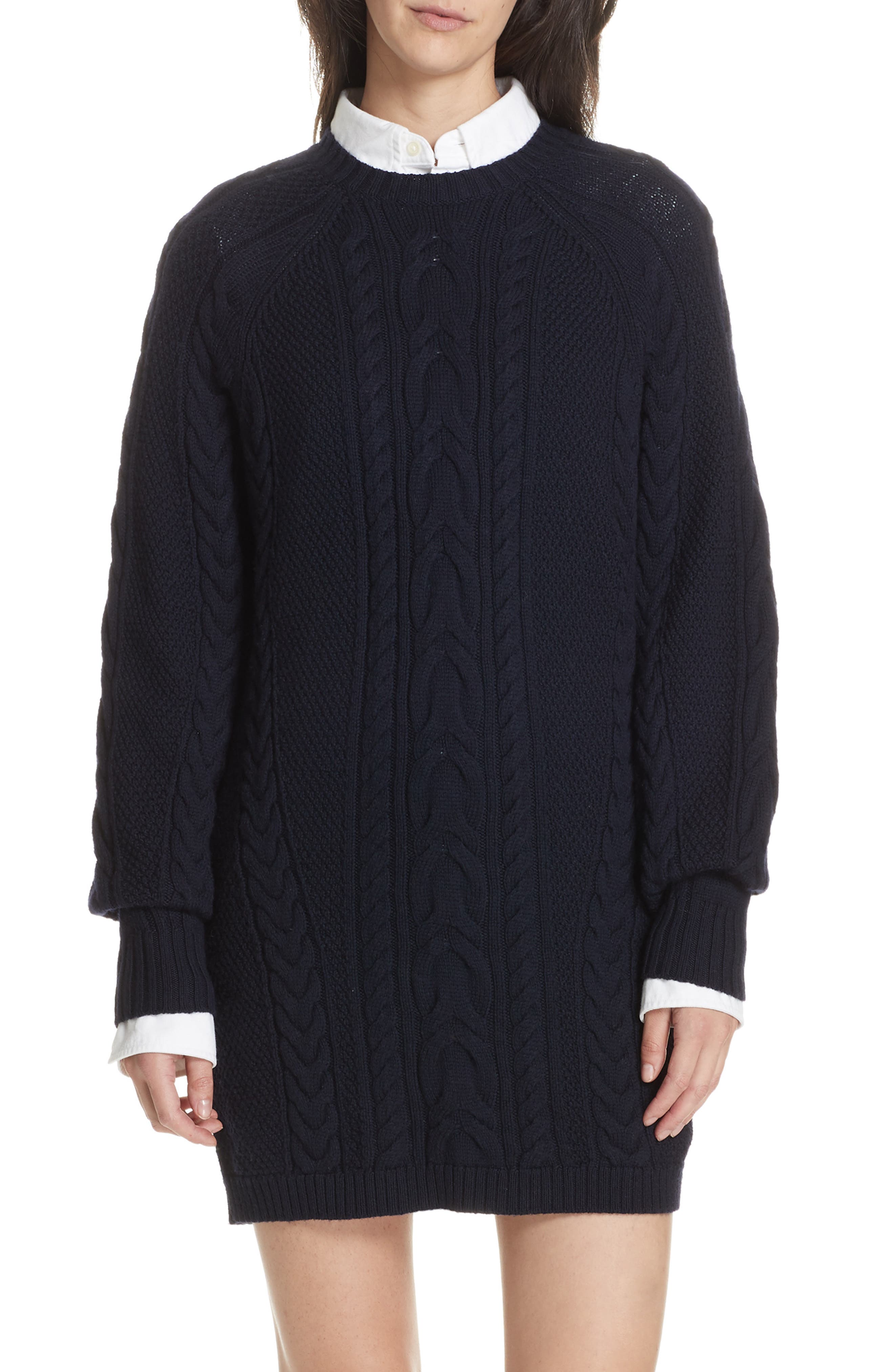 Polo Ralph Lauren Cable Sweater Dress, Blue