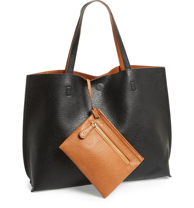 Street Level Reversible Faux Leather Tote Wristlet Nordstrom Reversible Faux Leather Tote Wristlet