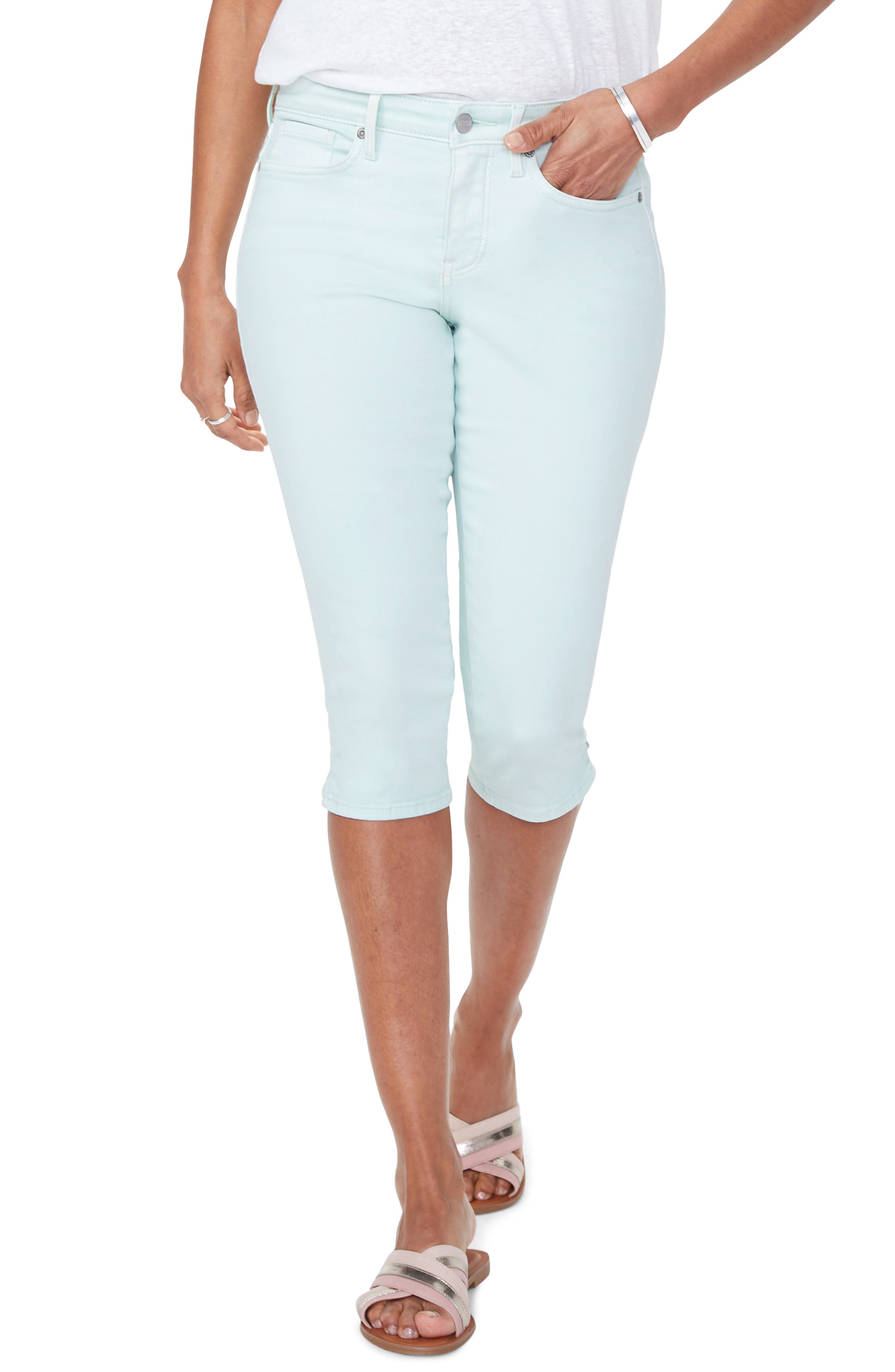 Nydj Capri Skinny Jeans, Green