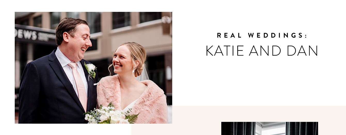 Real Weddings: bride Katie Devlaminck and groom Dan Krisch.