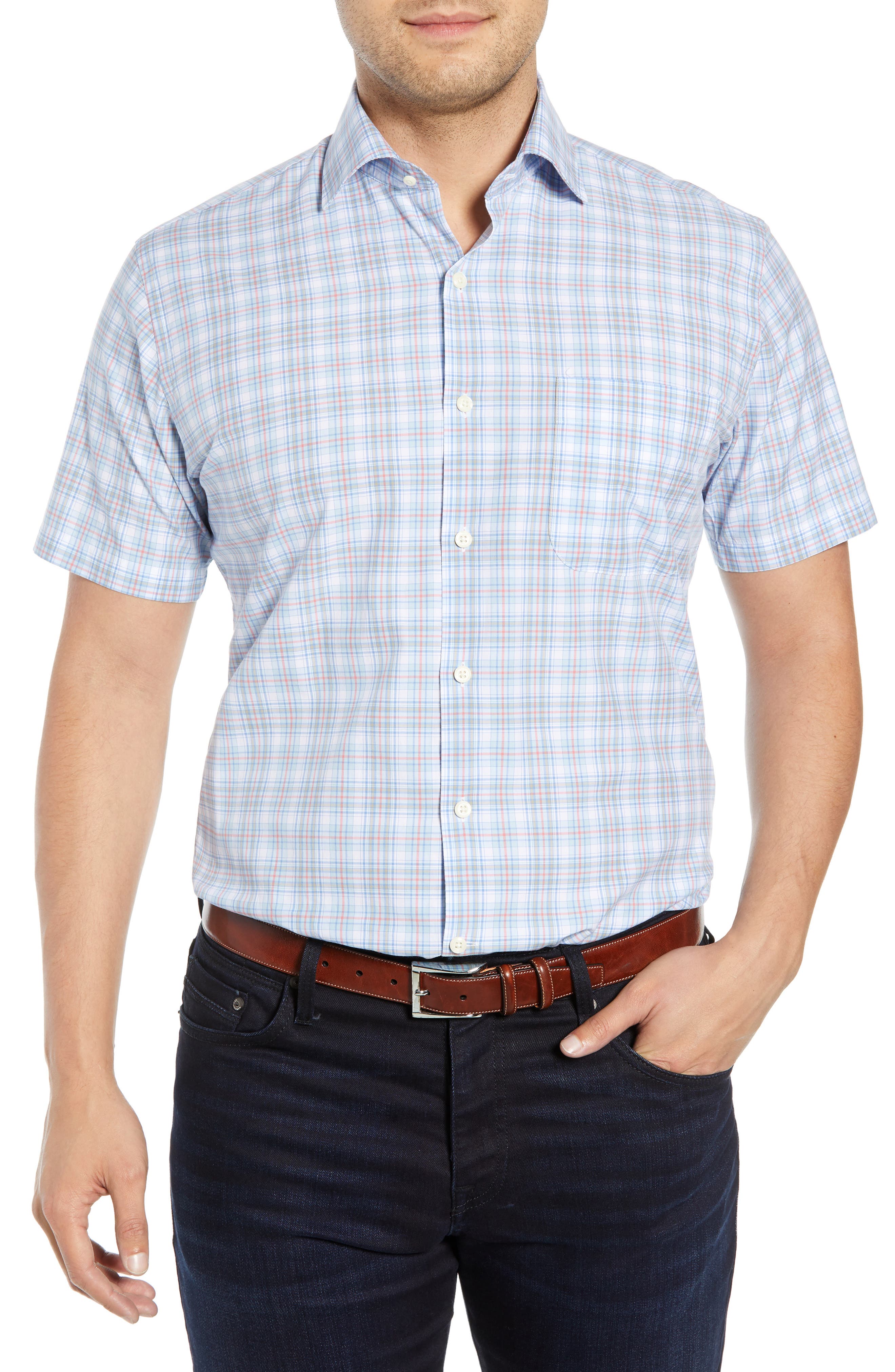 Peter Millar Verona Regular Fit Sport Shirt, Blue