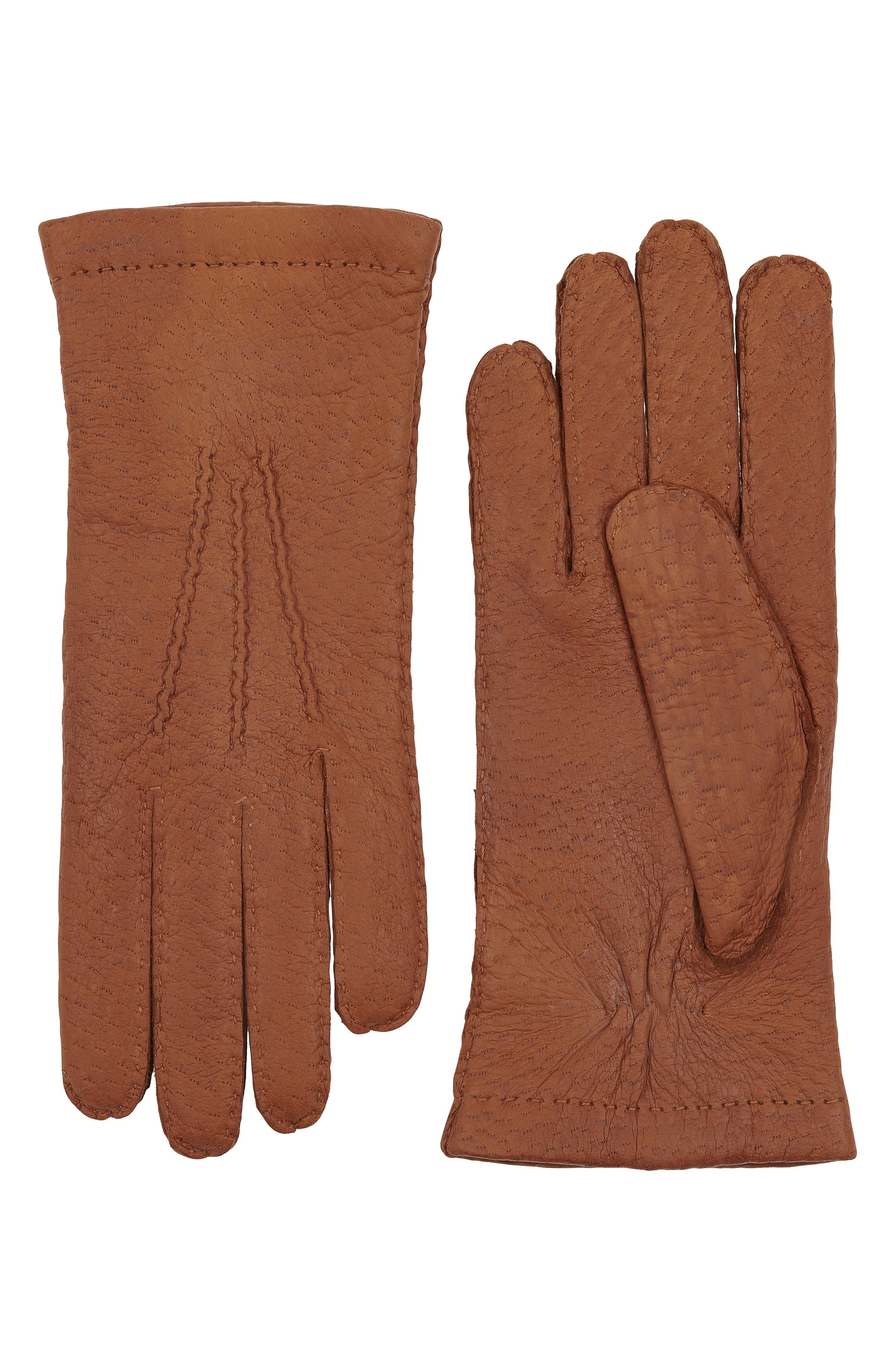 Hestra Peccary Leather Gloves, Brown