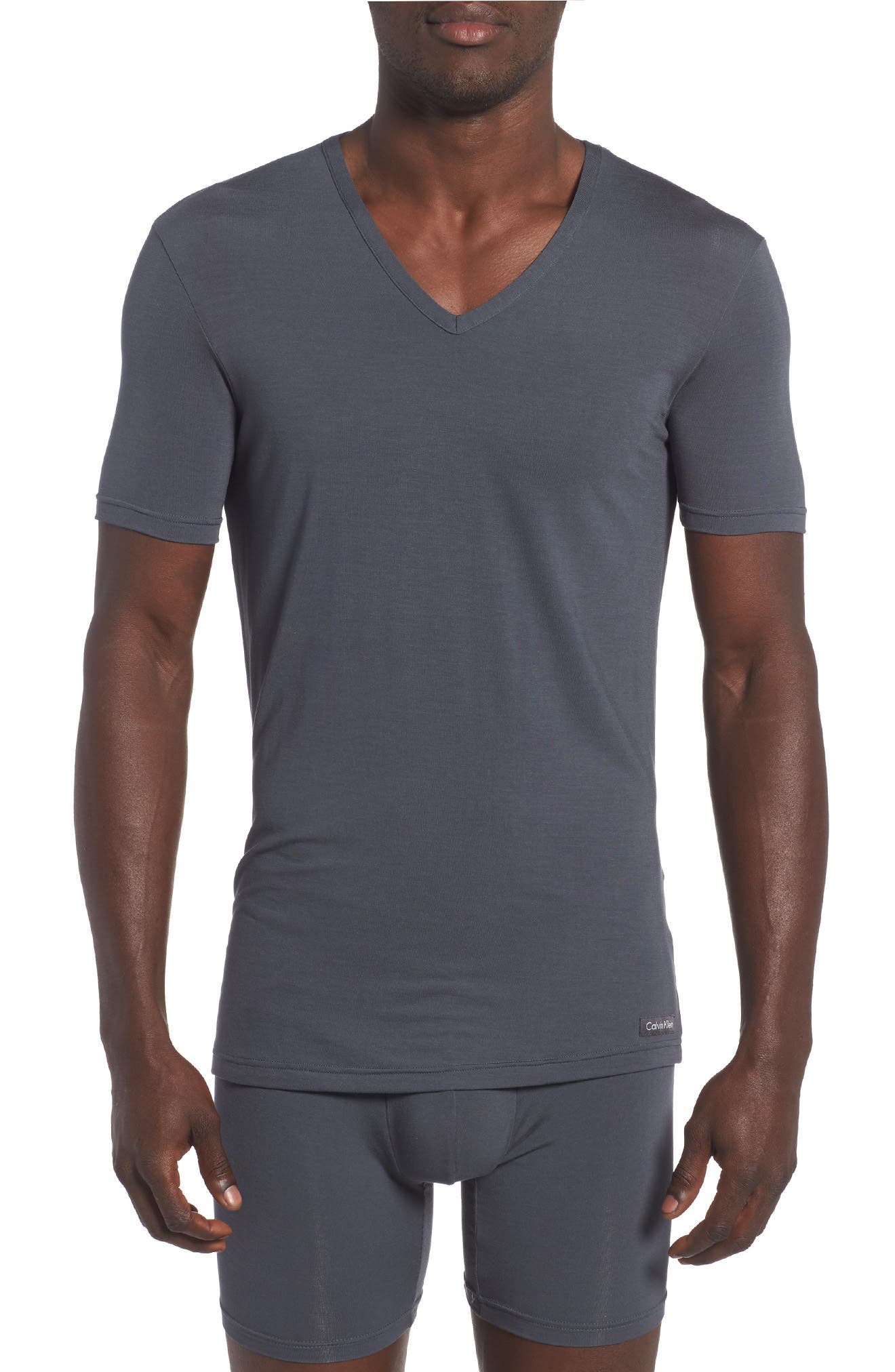 UPC 631620585389 product image for Calvin Klein 'U5563' V-Neck Micromodal T-Shirt Mink X-Large | upcitemdb.com