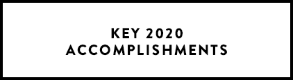 KEY 2020 ACCOMPLISHMENTS