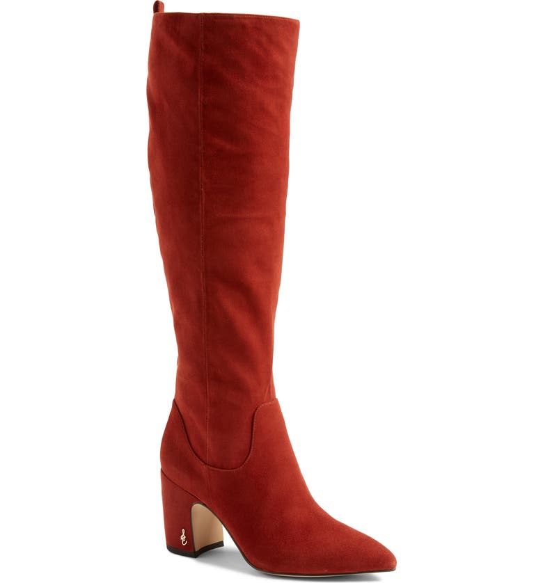 Hai Knee High Boot,
Main,
color, PAPRIKA SUEDE