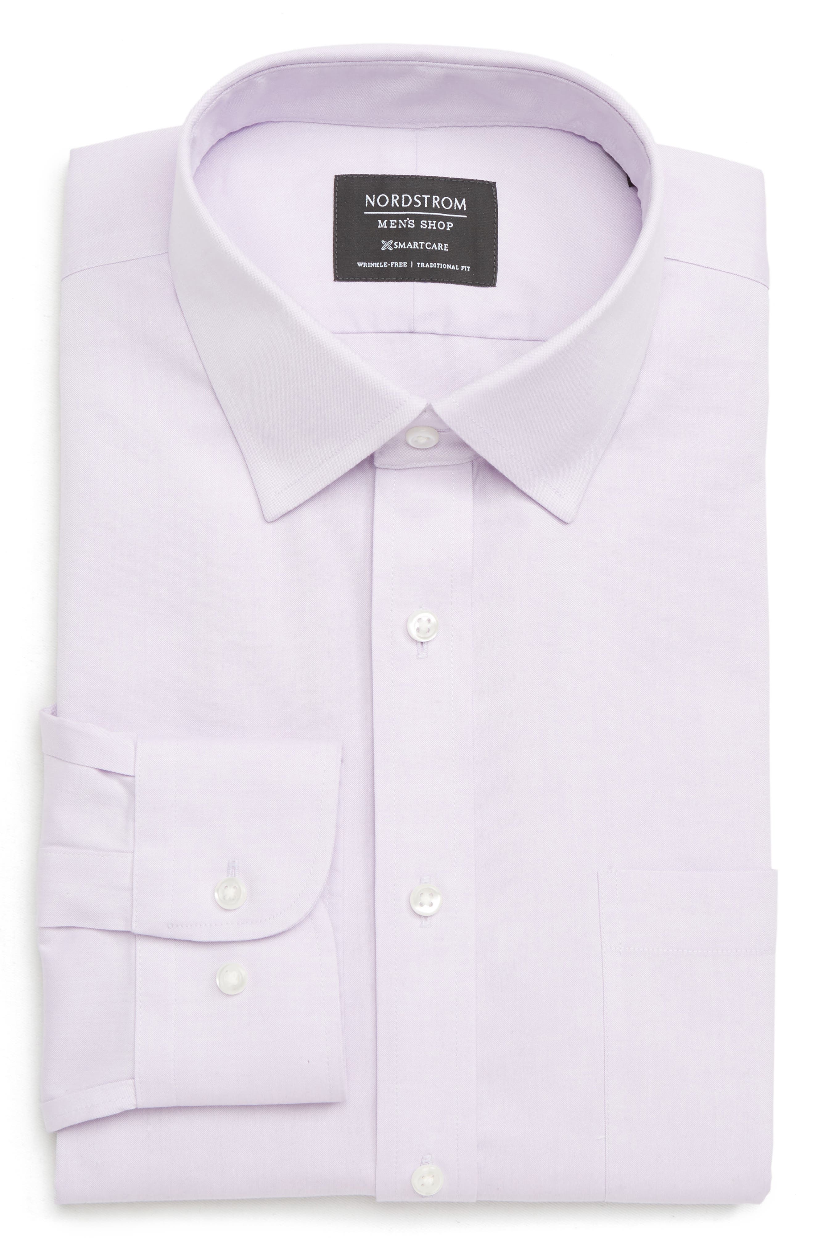 Nordstrom Shop Smartcare(TM) Traditional Fit Dress Shirt - Purple
