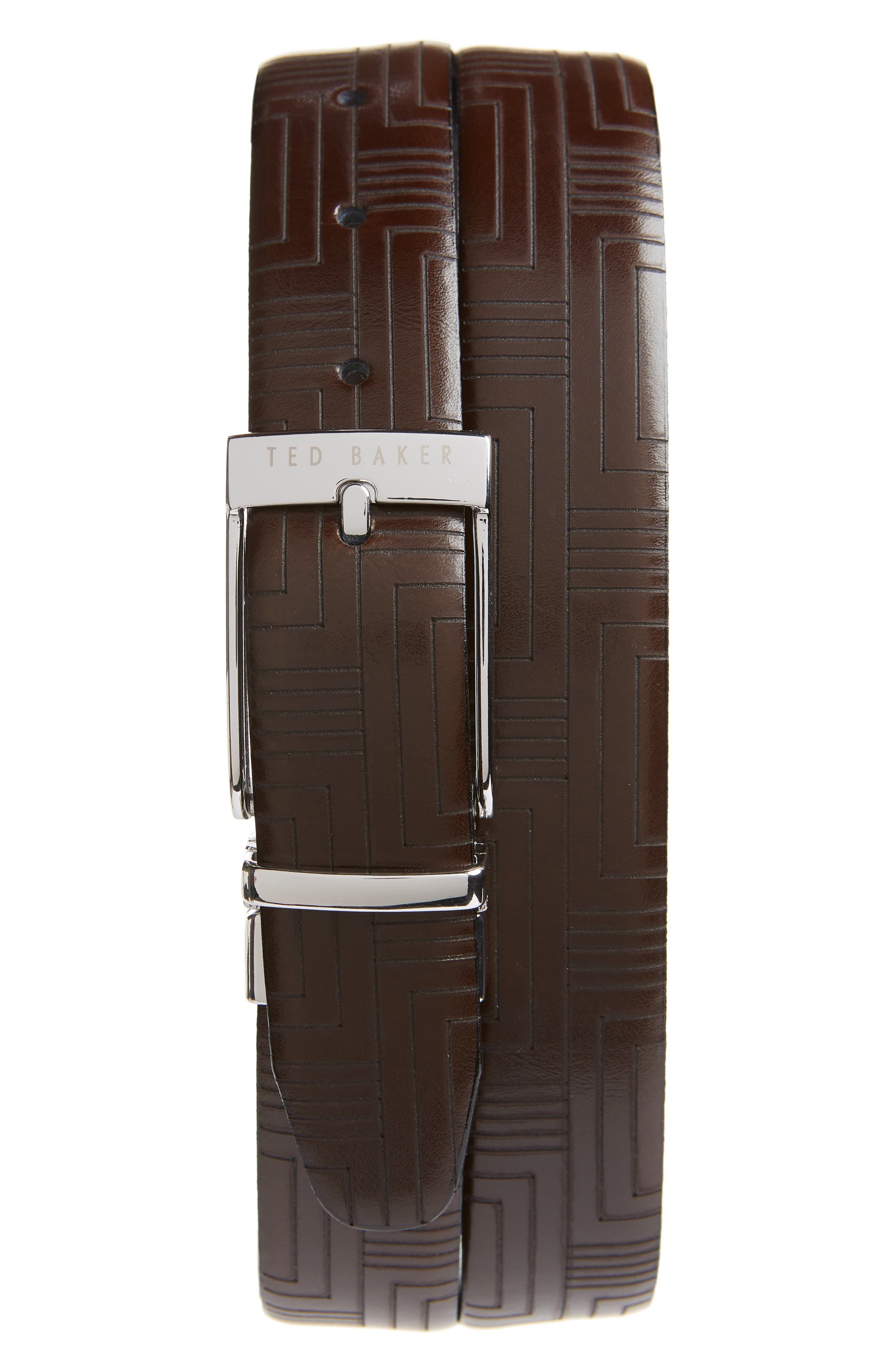 Ted Baker London Reversible Leather Belt, Chocolate