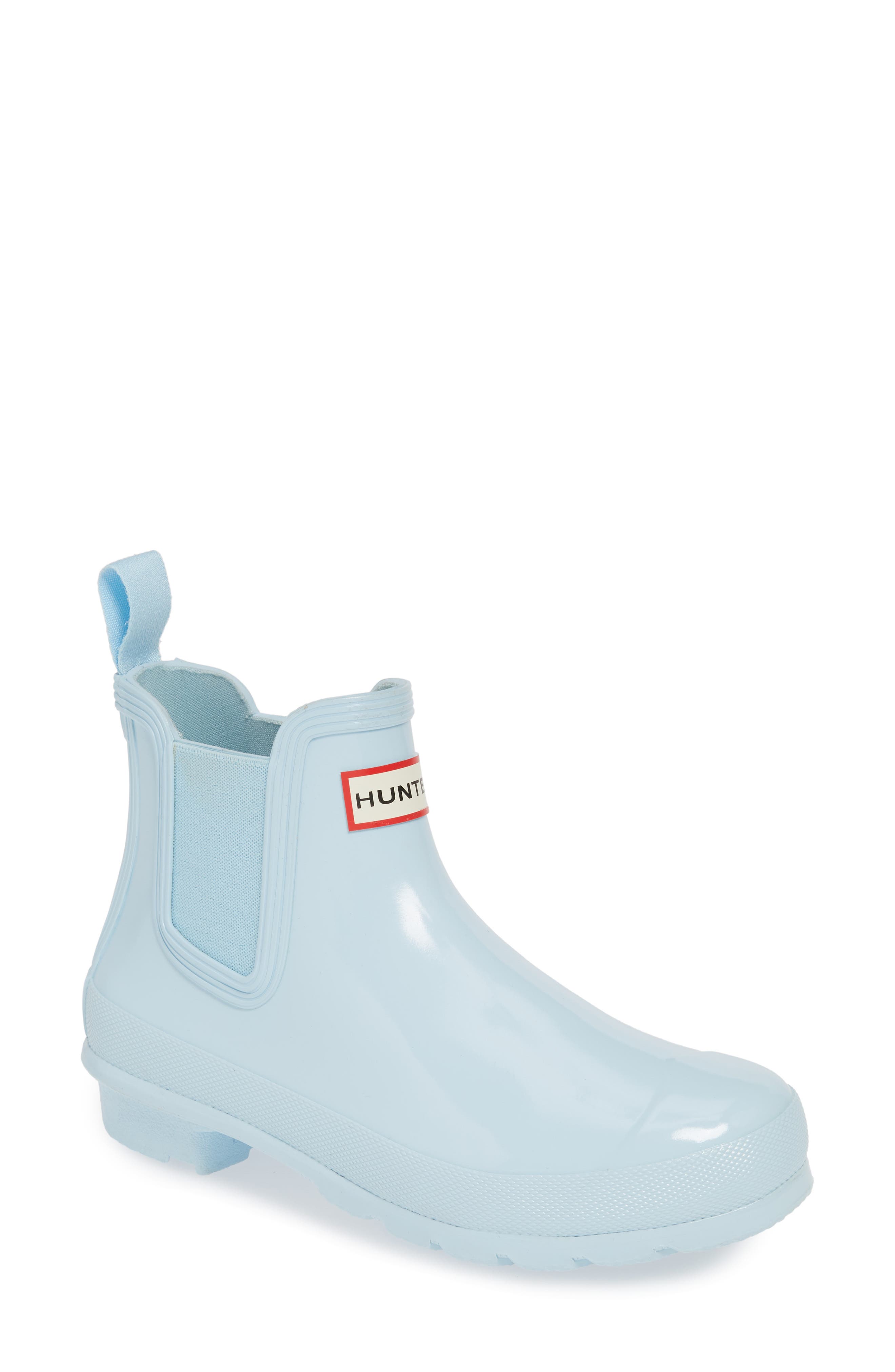 Hunter Original Gloss Waterproof Chelsea Boot, Blue