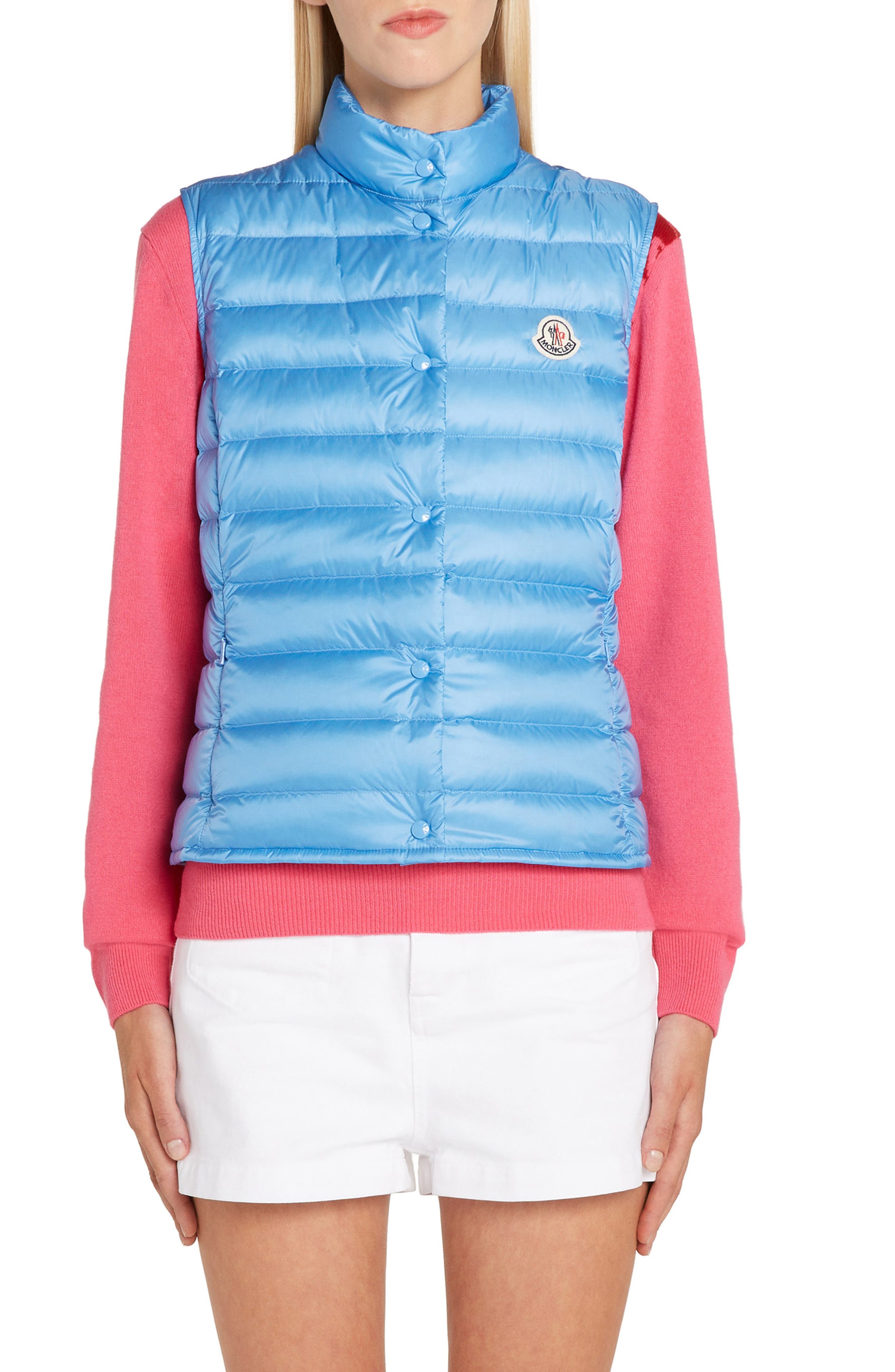 Moncler Liane Quilted Down Vest, Blue