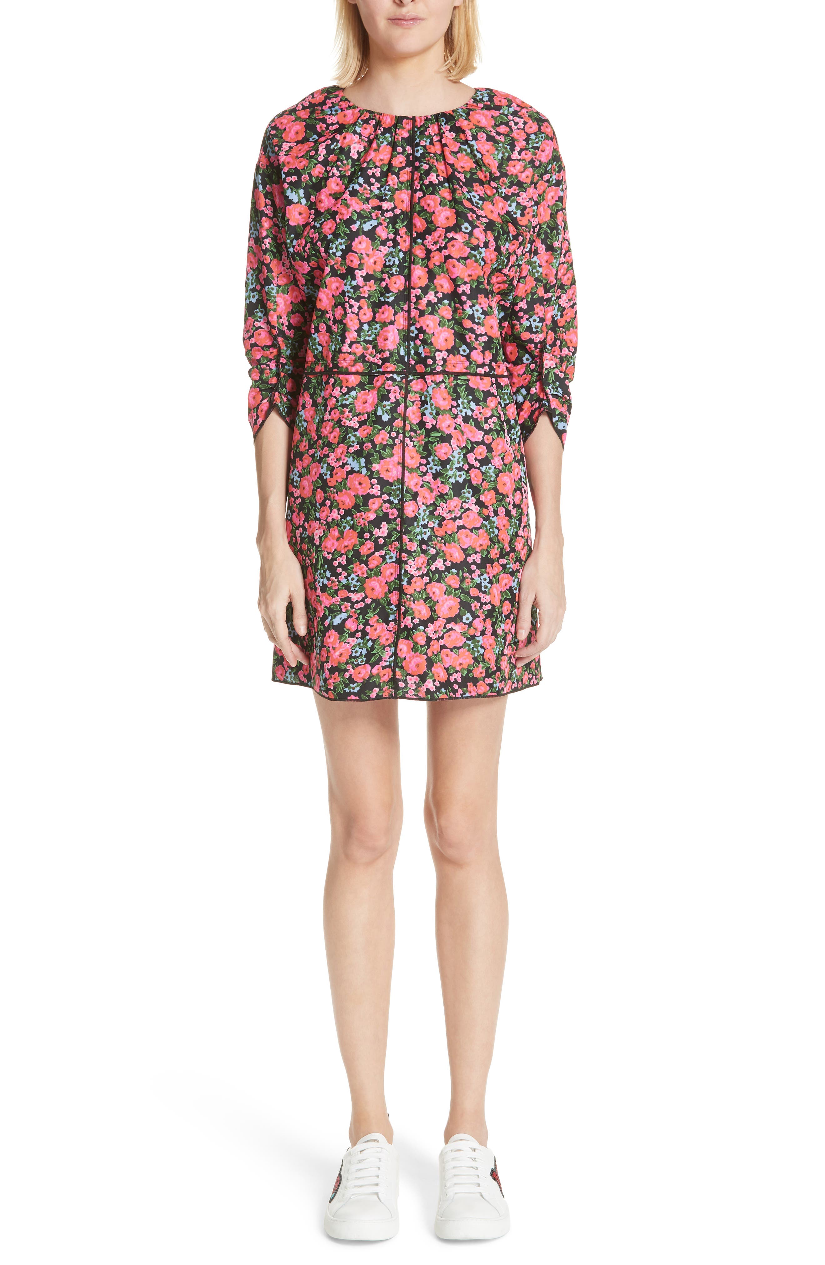 Marc Jacobs Floral Print Dress, Black