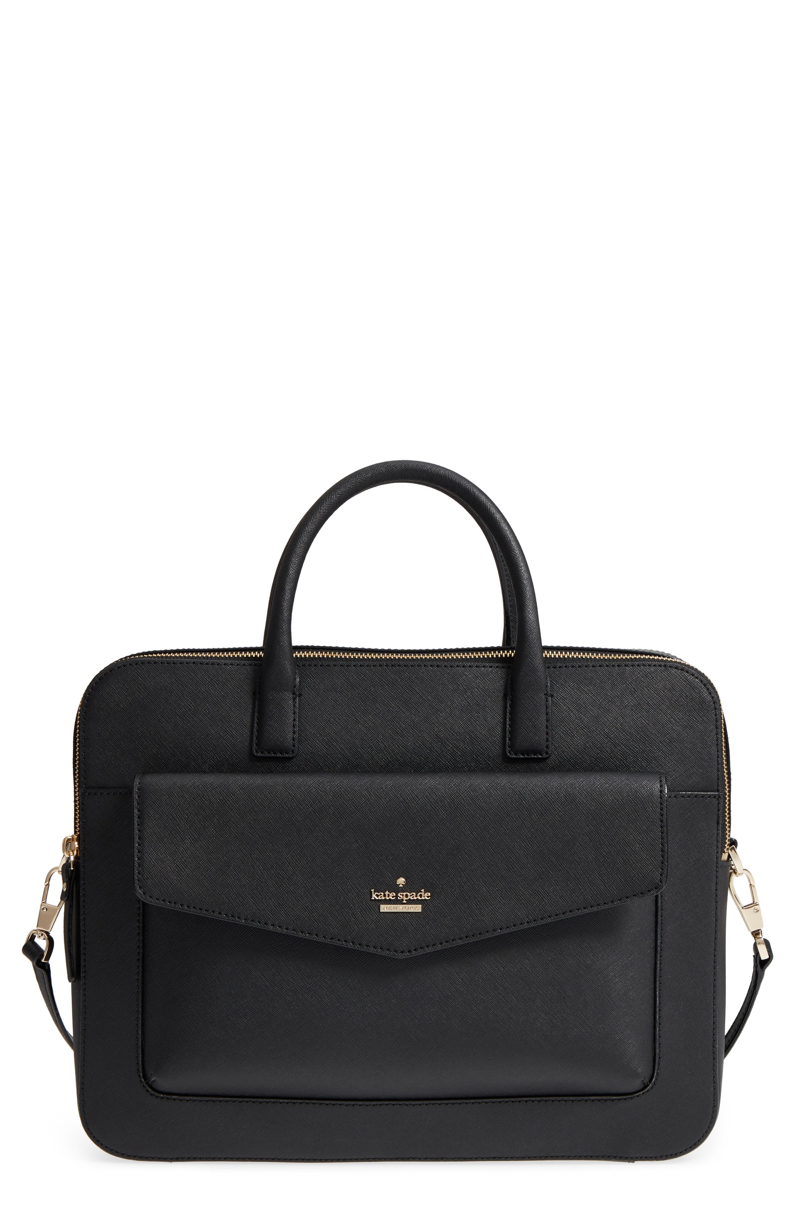 kate spade black computer bag