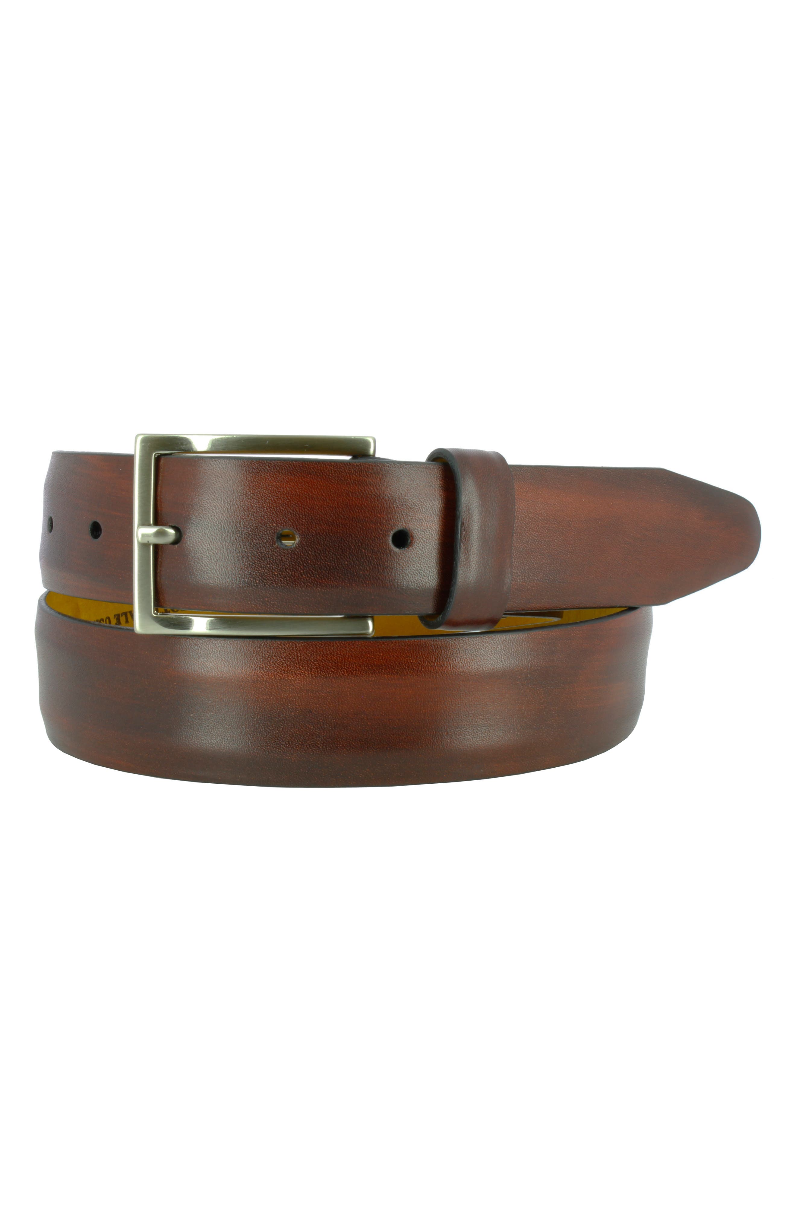 Remo Tulliani Jackson Leather Belt, Burgundy