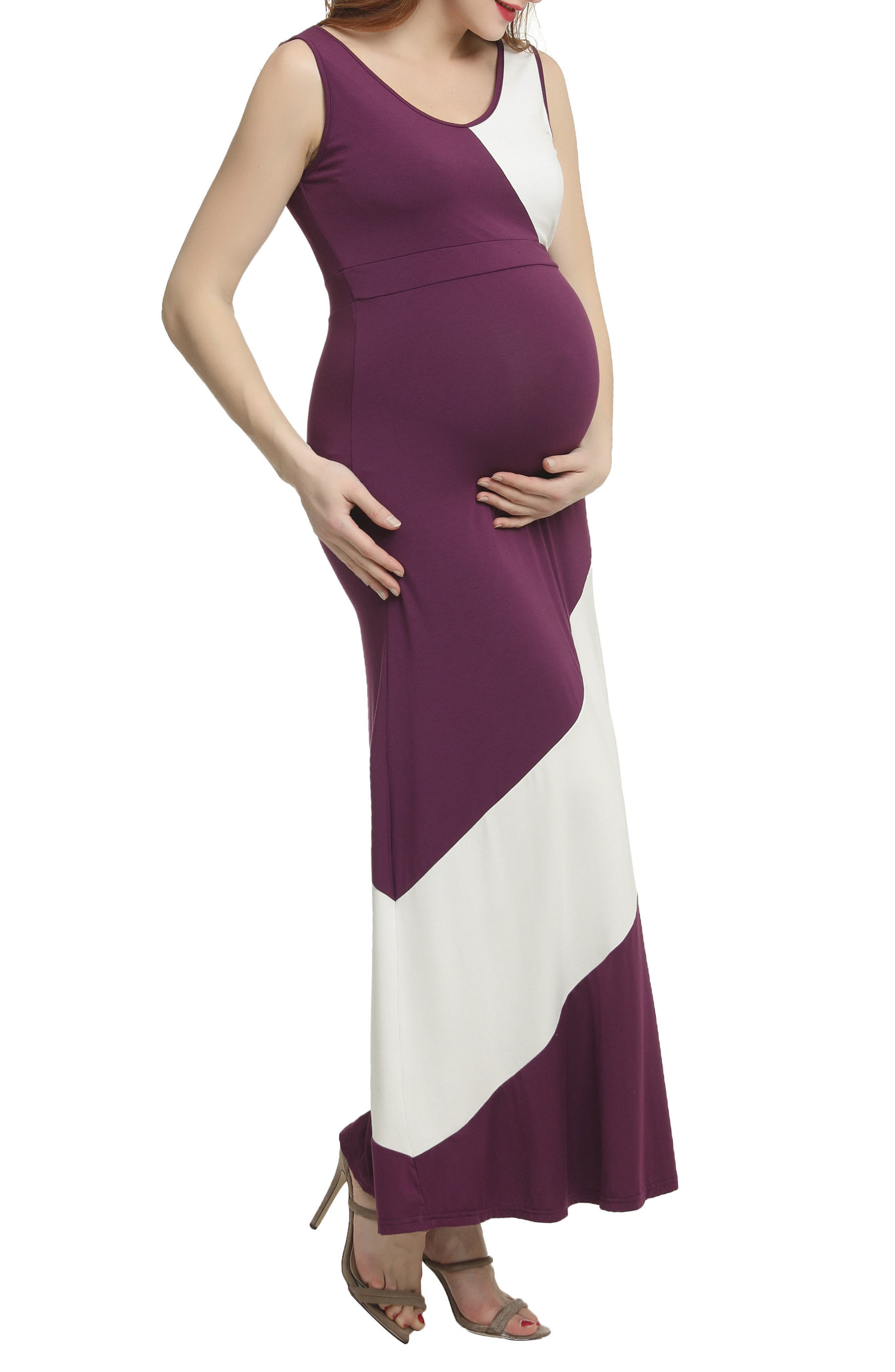 Kimi And Kai Kiersten Colorblock Maxi Dress, Purple