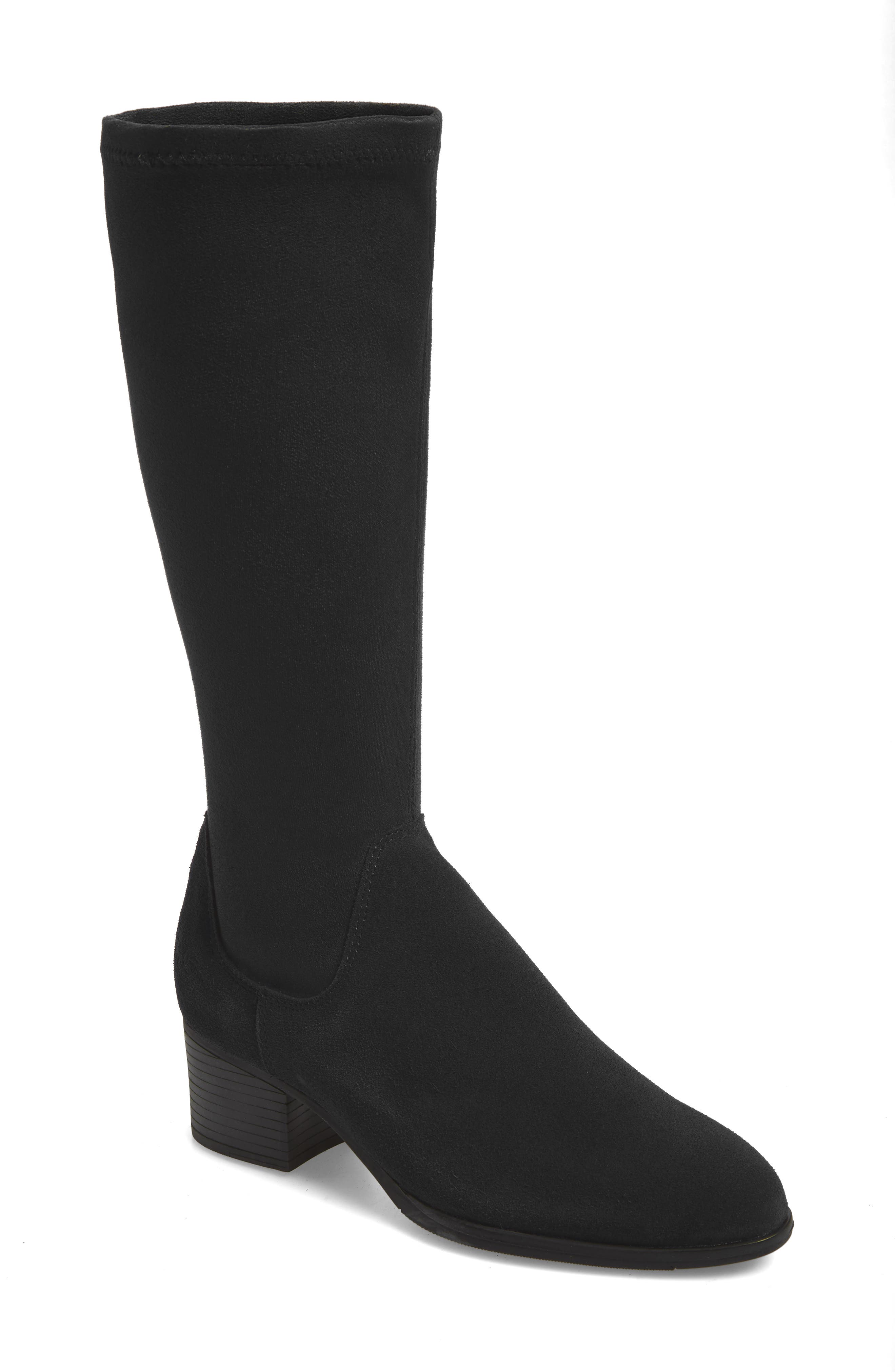 Bos. & Co. Rally Waterproof Knee-High Boot, Black