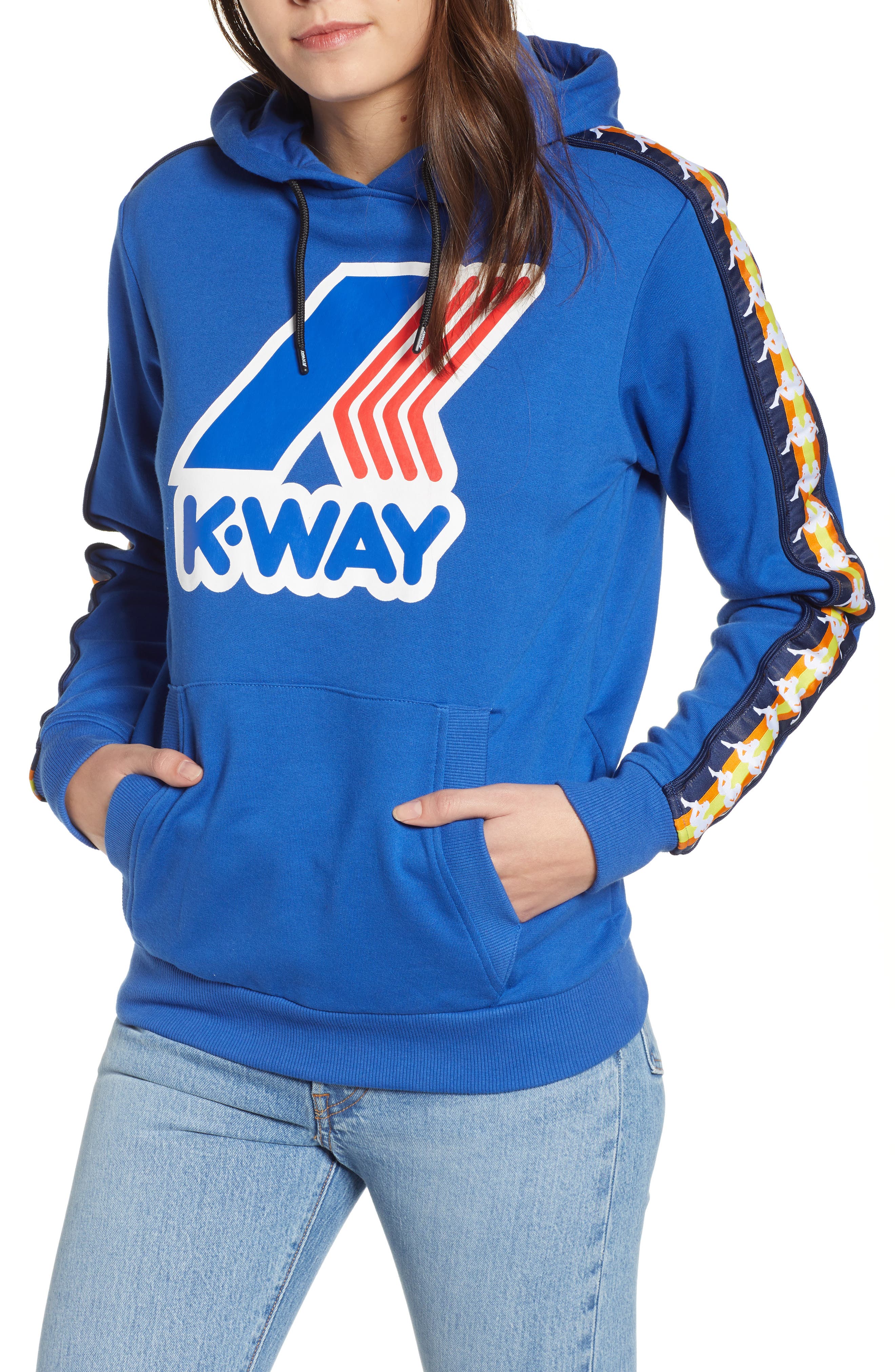 K-Way X Kappa Le Vrai Bob Banda Hoodie, Blue