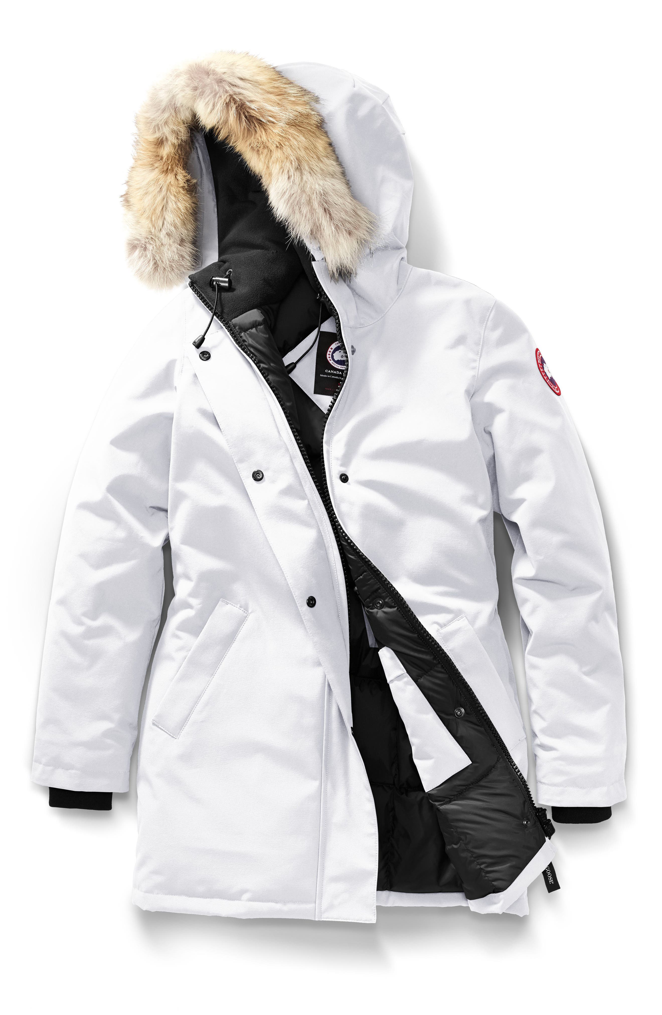 Canada Goose Victoria Down Parka With Genuine Coyote Fur Trim, (6-8) - White