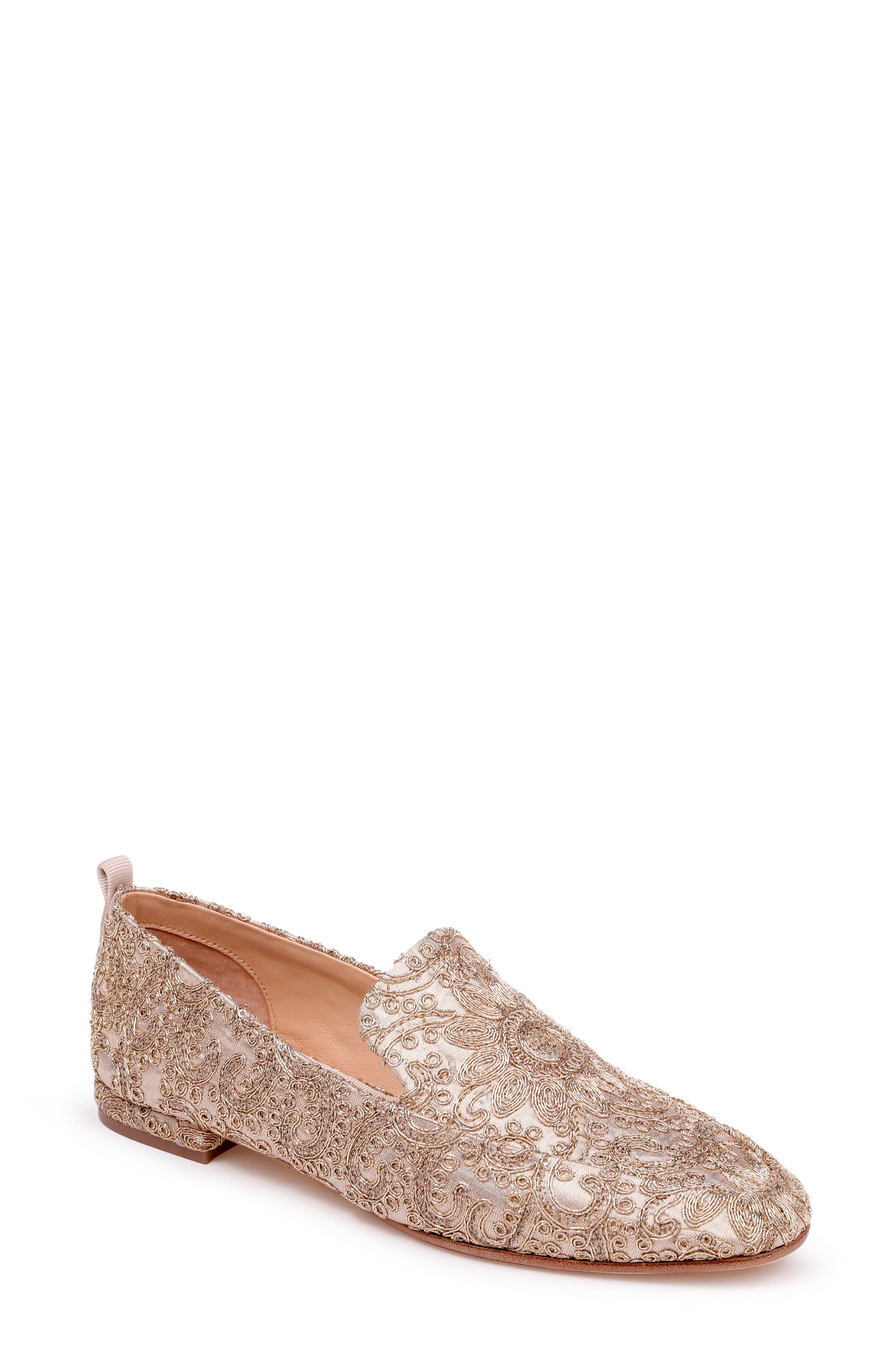 Badgley Mischka Vivianne Smoking Slipper- Metallic