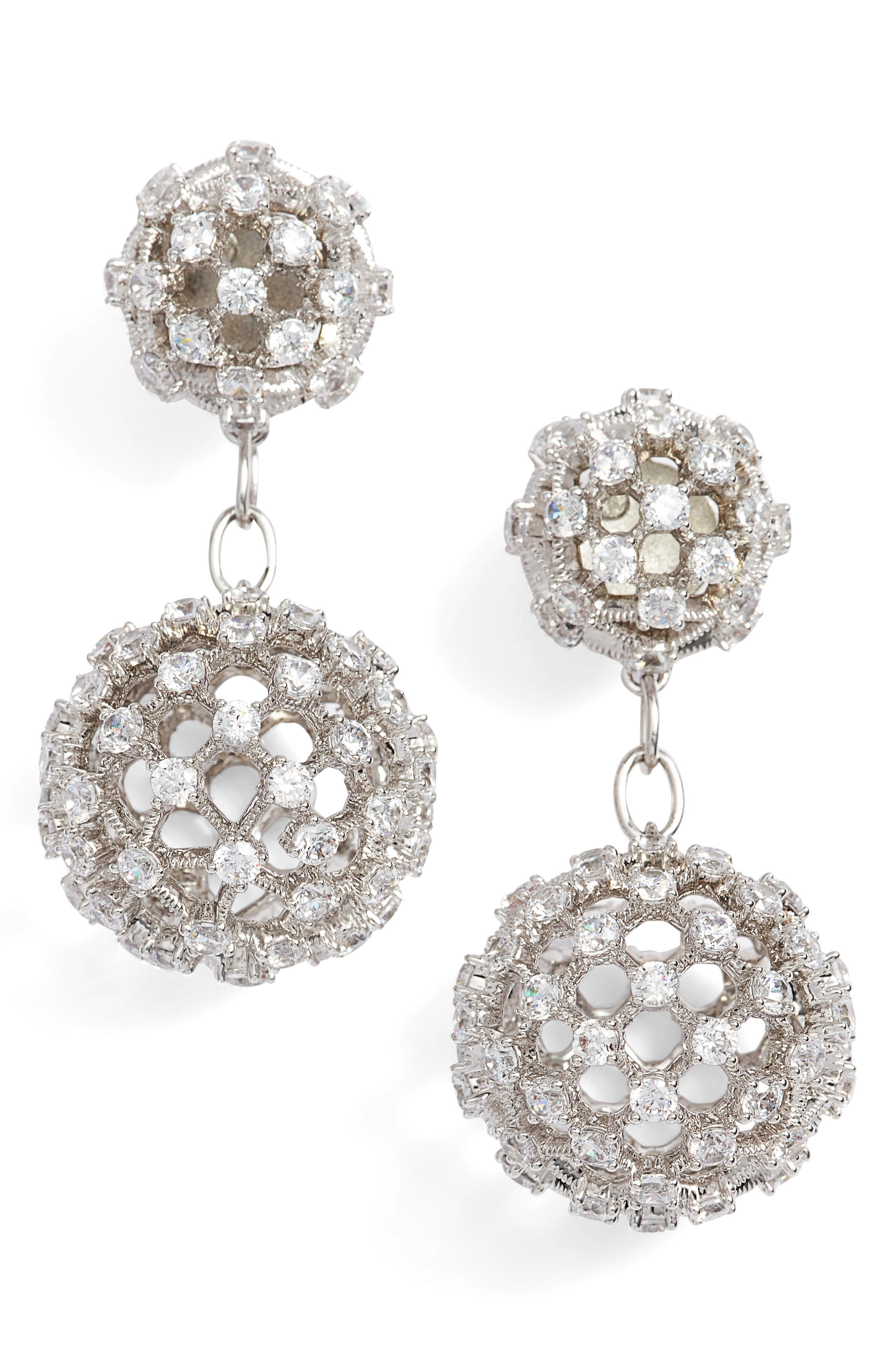 Nadri Cubic Zirconia Double Drop Earrings Nordstrom