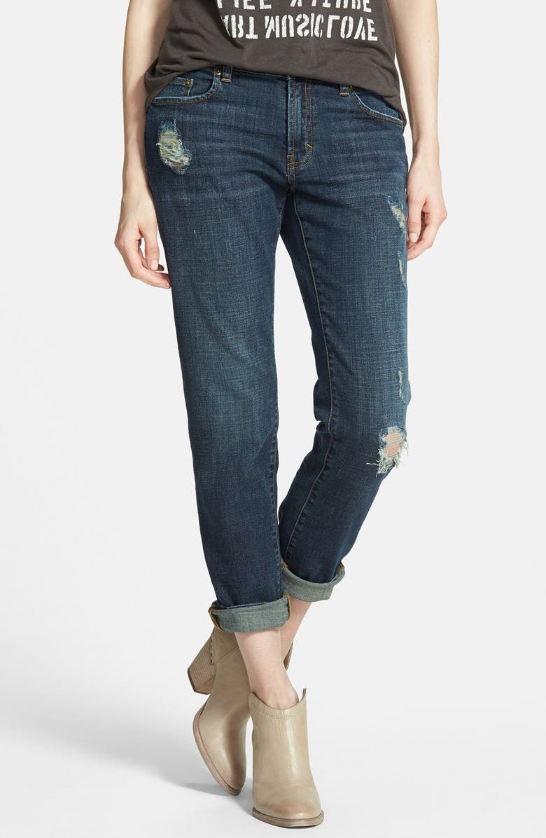 BP. Girlfriend Jeans (Dusk Blue Distressed) | Nordstrom