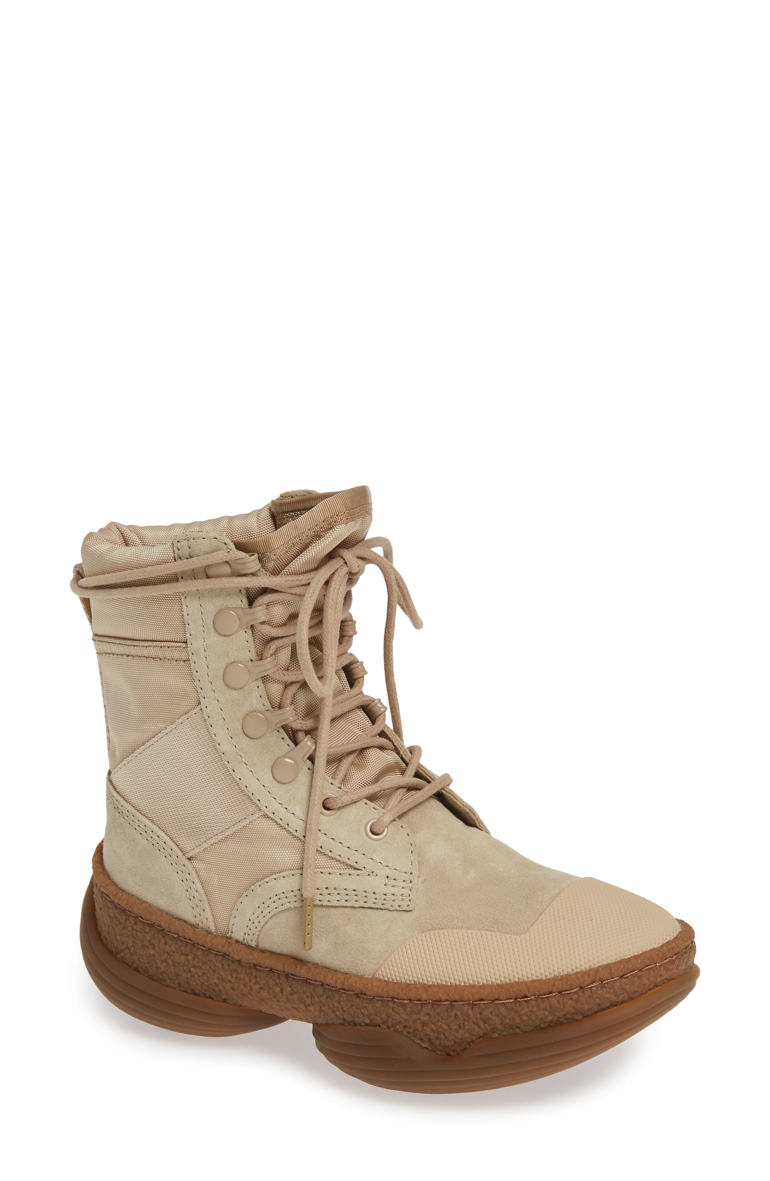Alexander Wang Platform Combat Boot, Beige