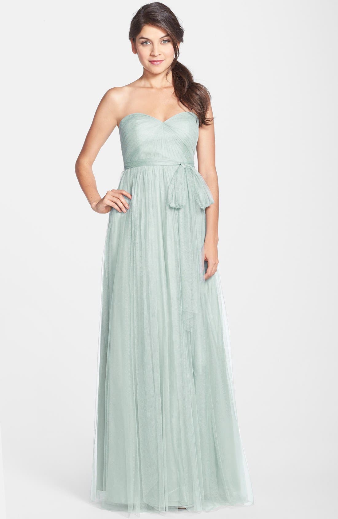 Jenny Yoo Annabelle Convertible Tulle Column Dress, 8 (similar to 1) - Blue