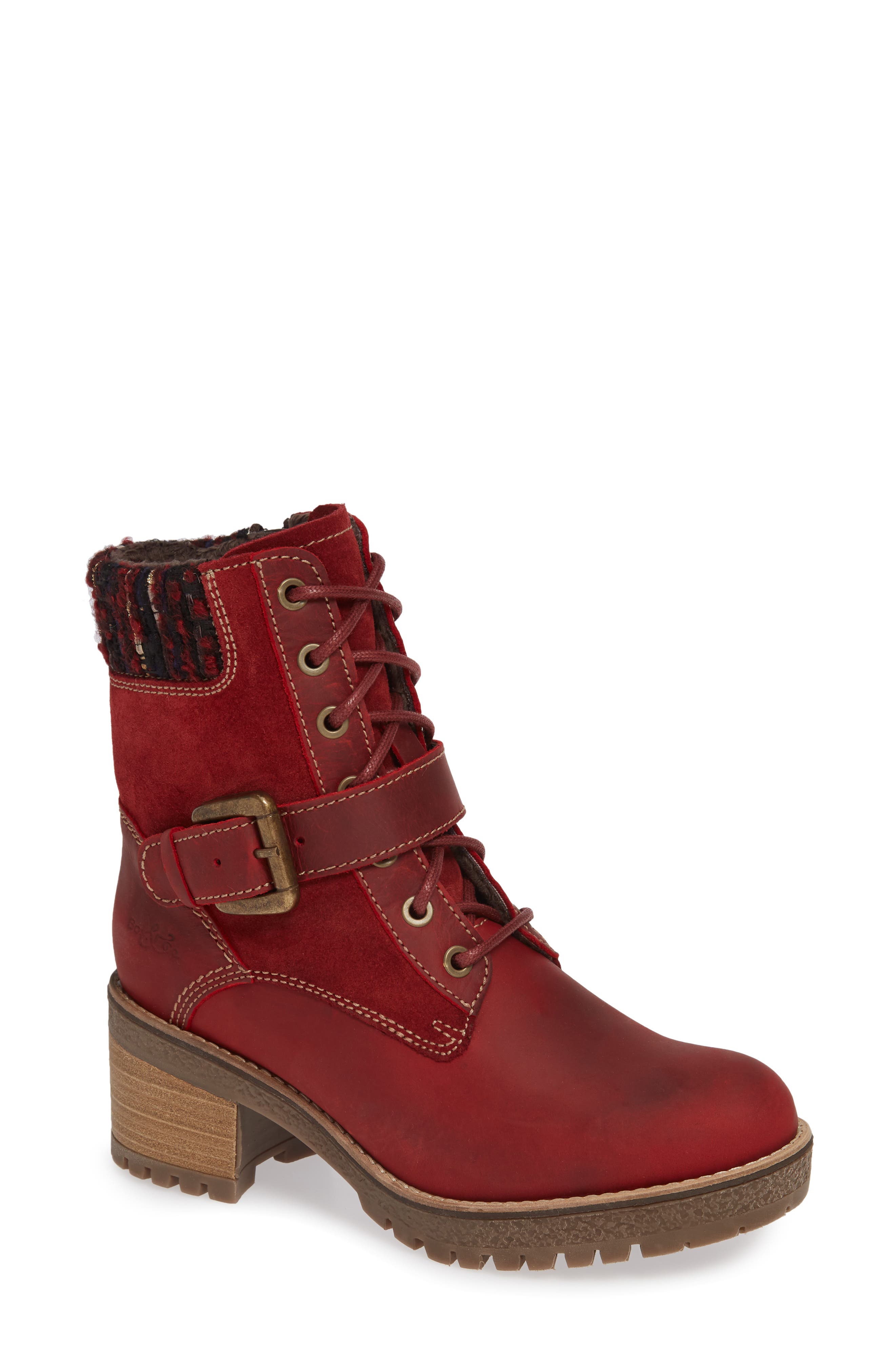 Bos. & Co. Marvel Waterproof Moto Boot, Red