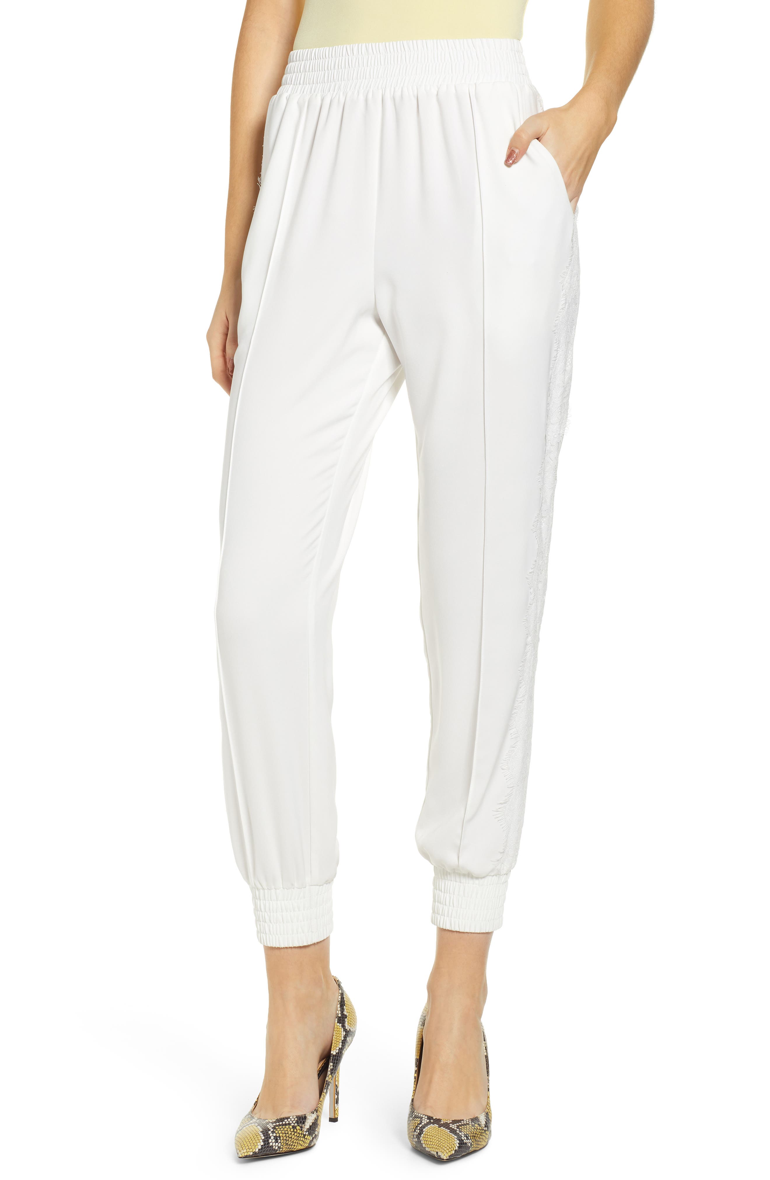 Wayf KIMBALL LACE TRIM JOGGER PANTS