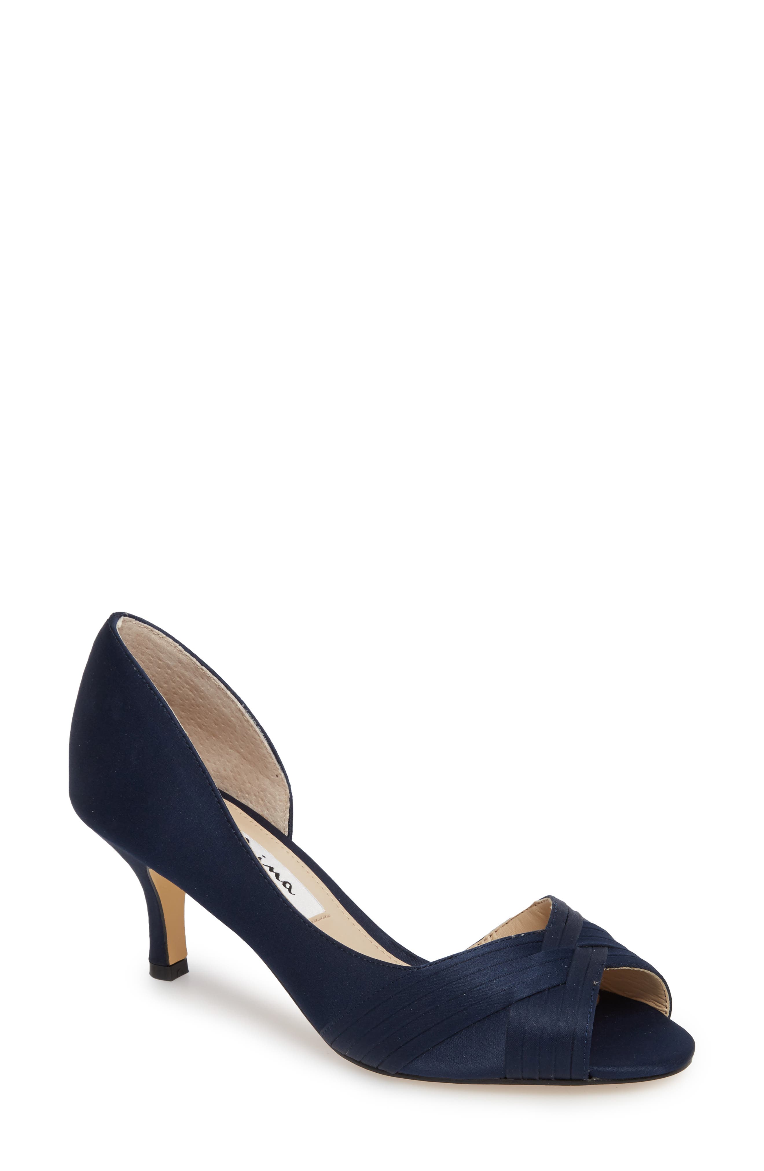 Nina Contesa Open Toe Pump, Blue