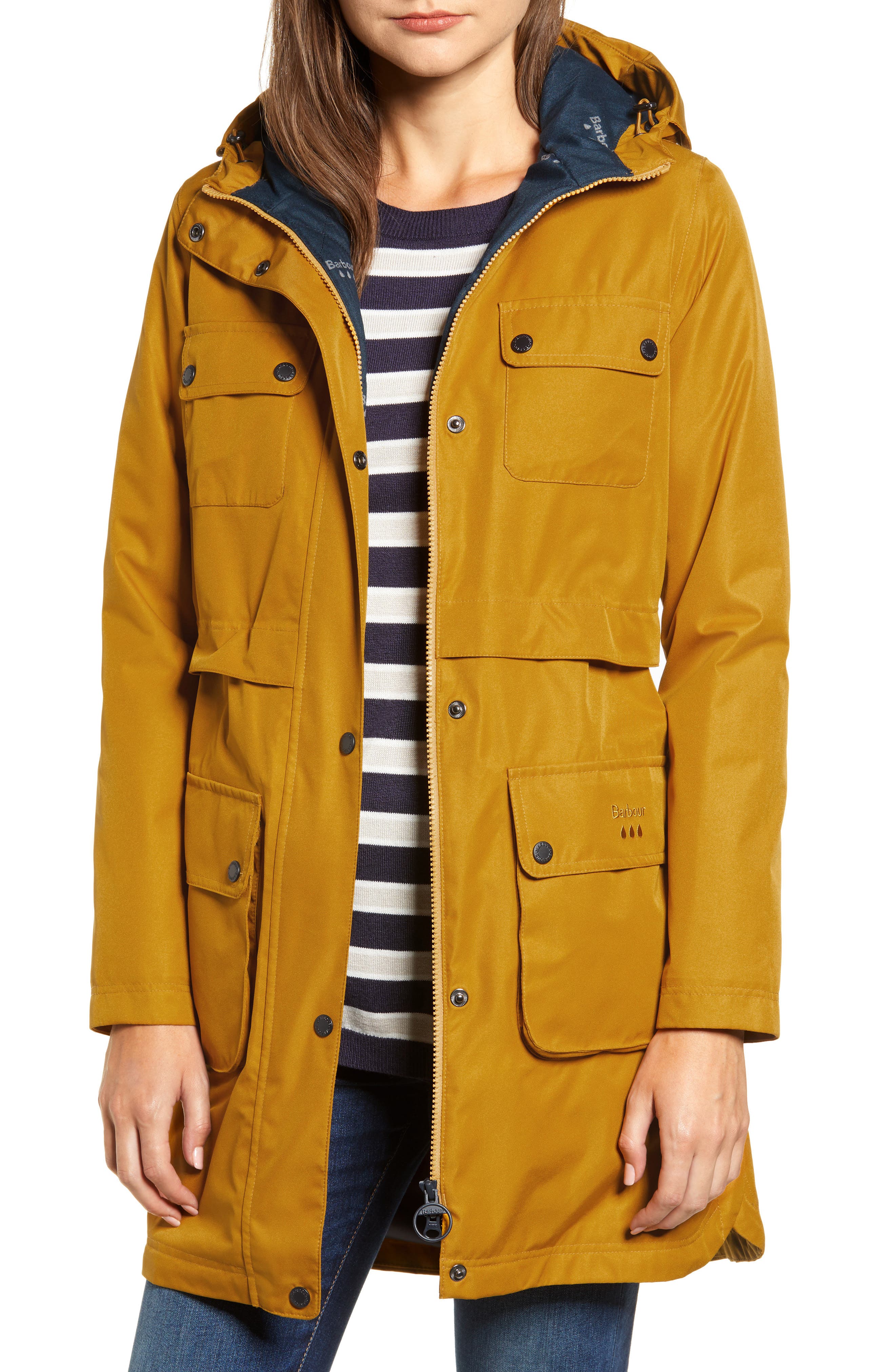 Barbour Isobar Waterproof Jacket, US / 8 UK - Yellow