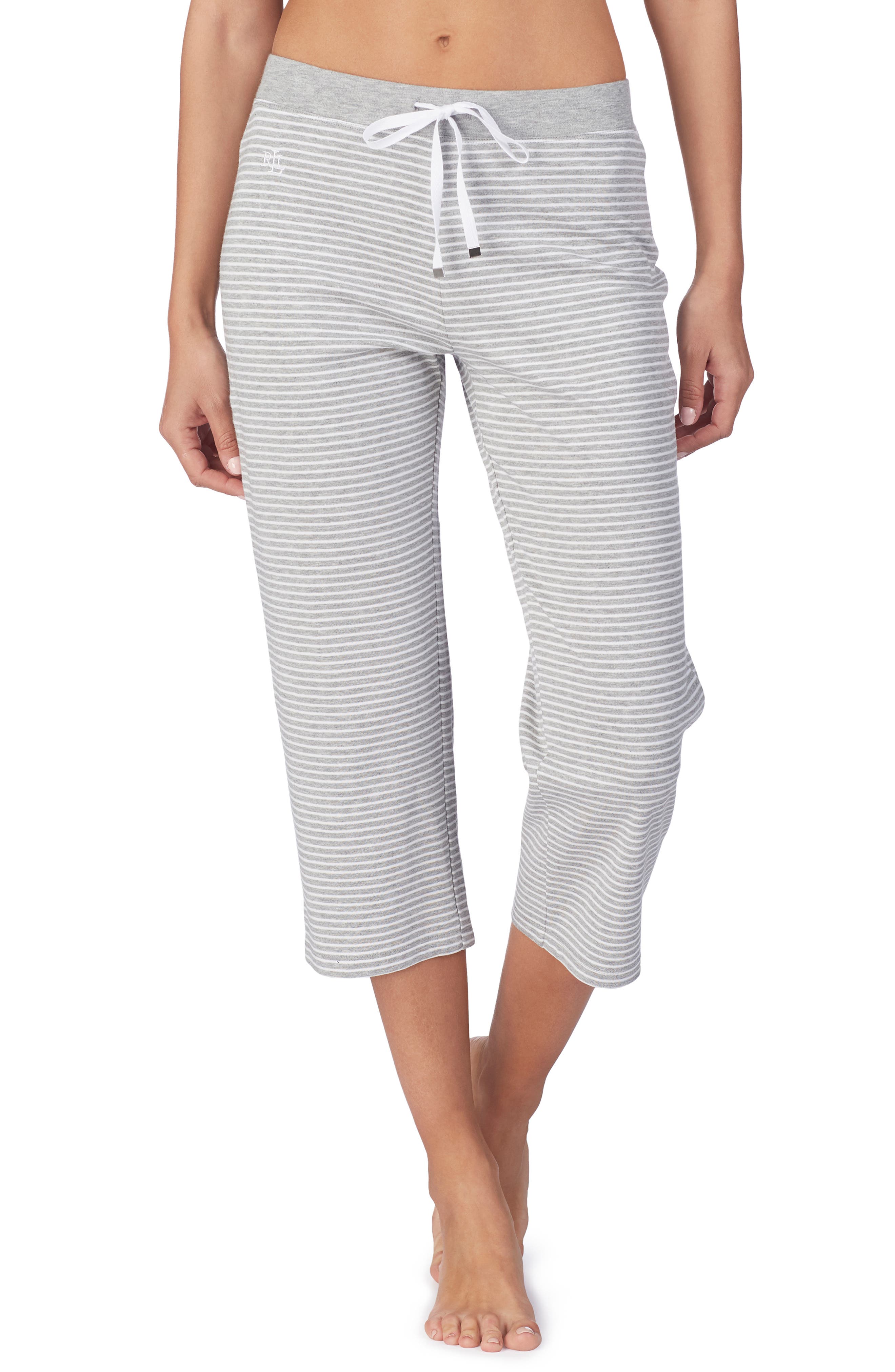 Lauren Ralph Lauren Capri Pajama Pants, Grey