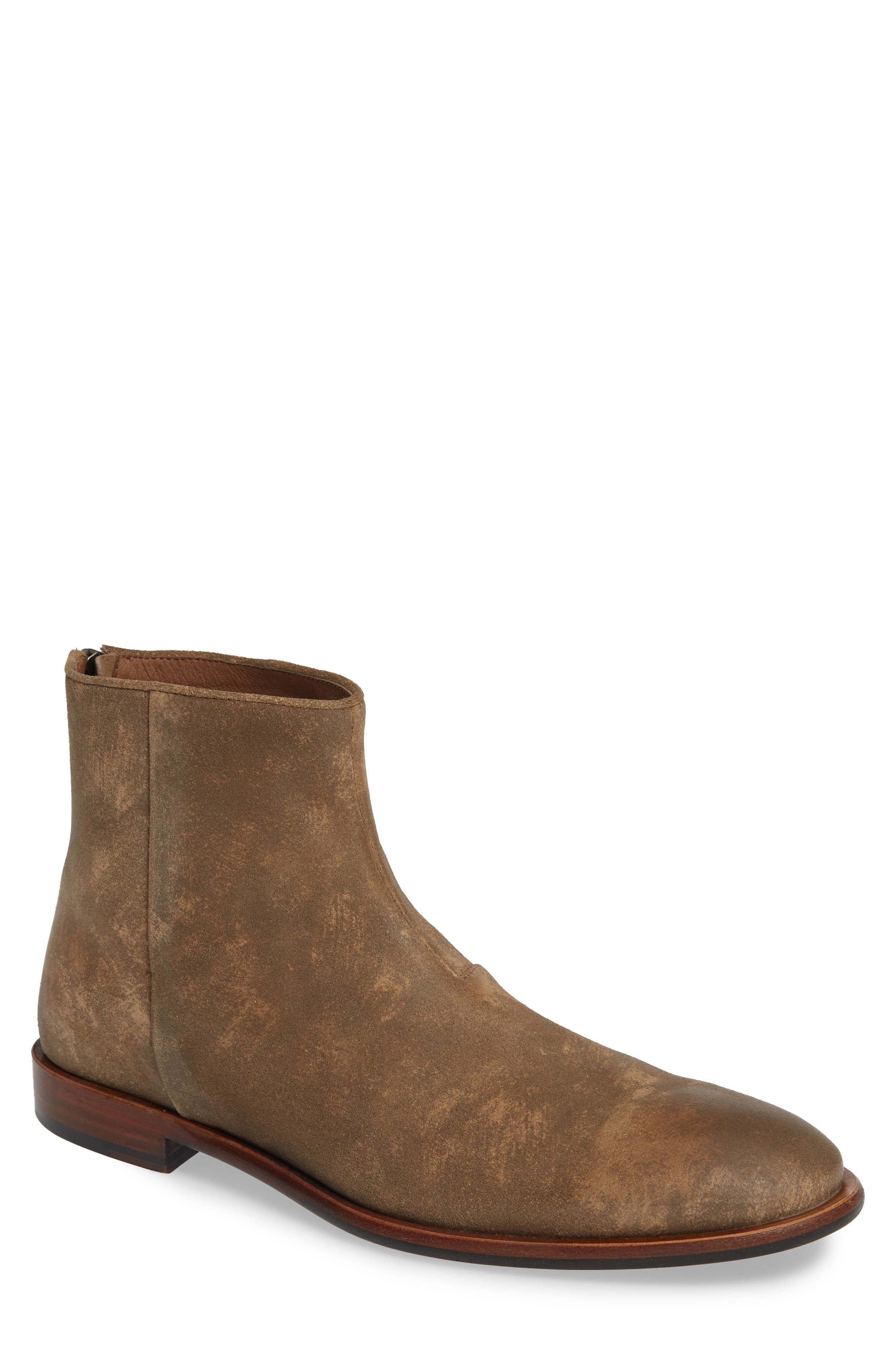 John Varvatos Star Usa Nyc Back Zip Boot- Metallic