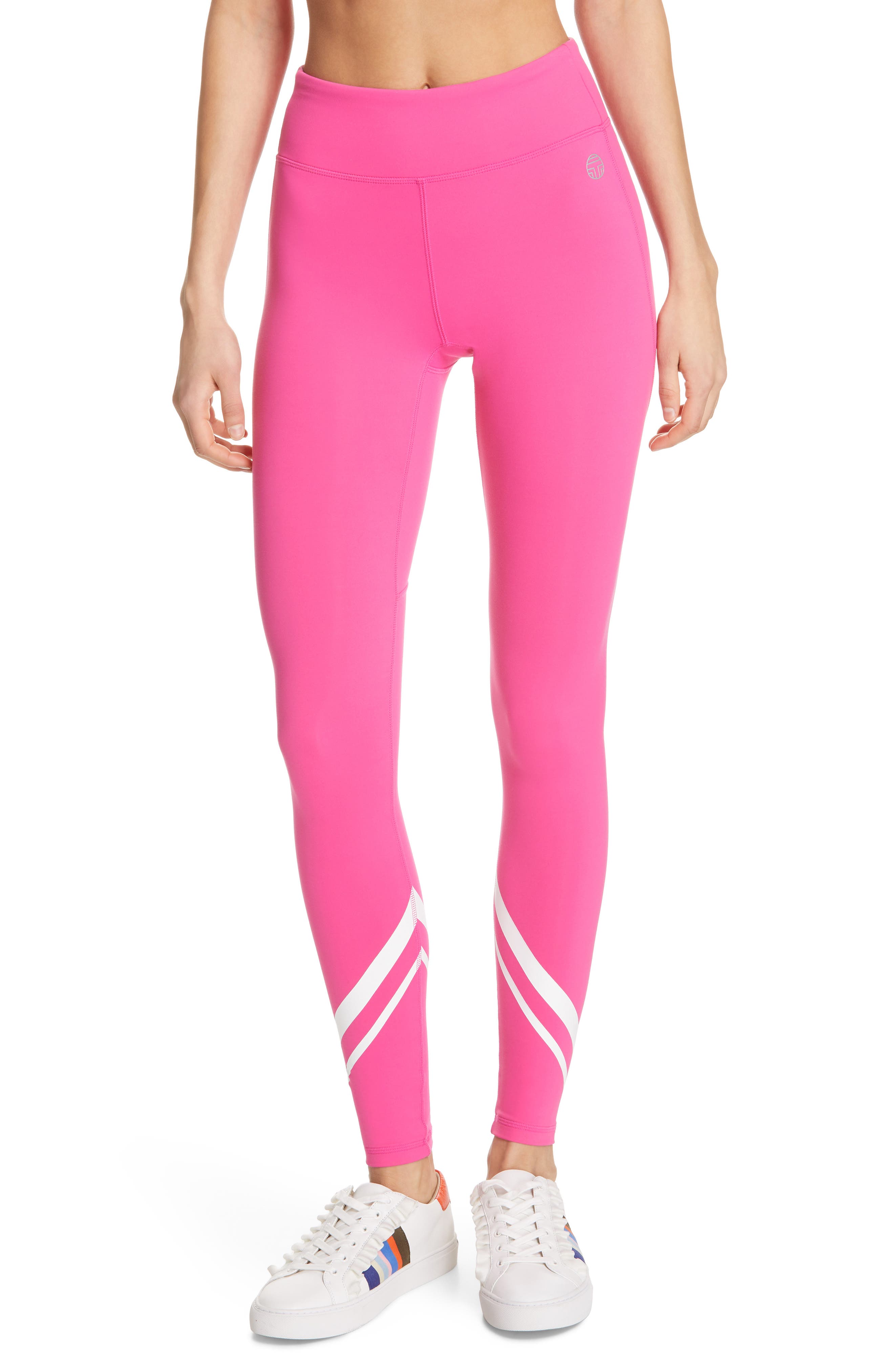 Tory Sport Chevron Leggings, Pink