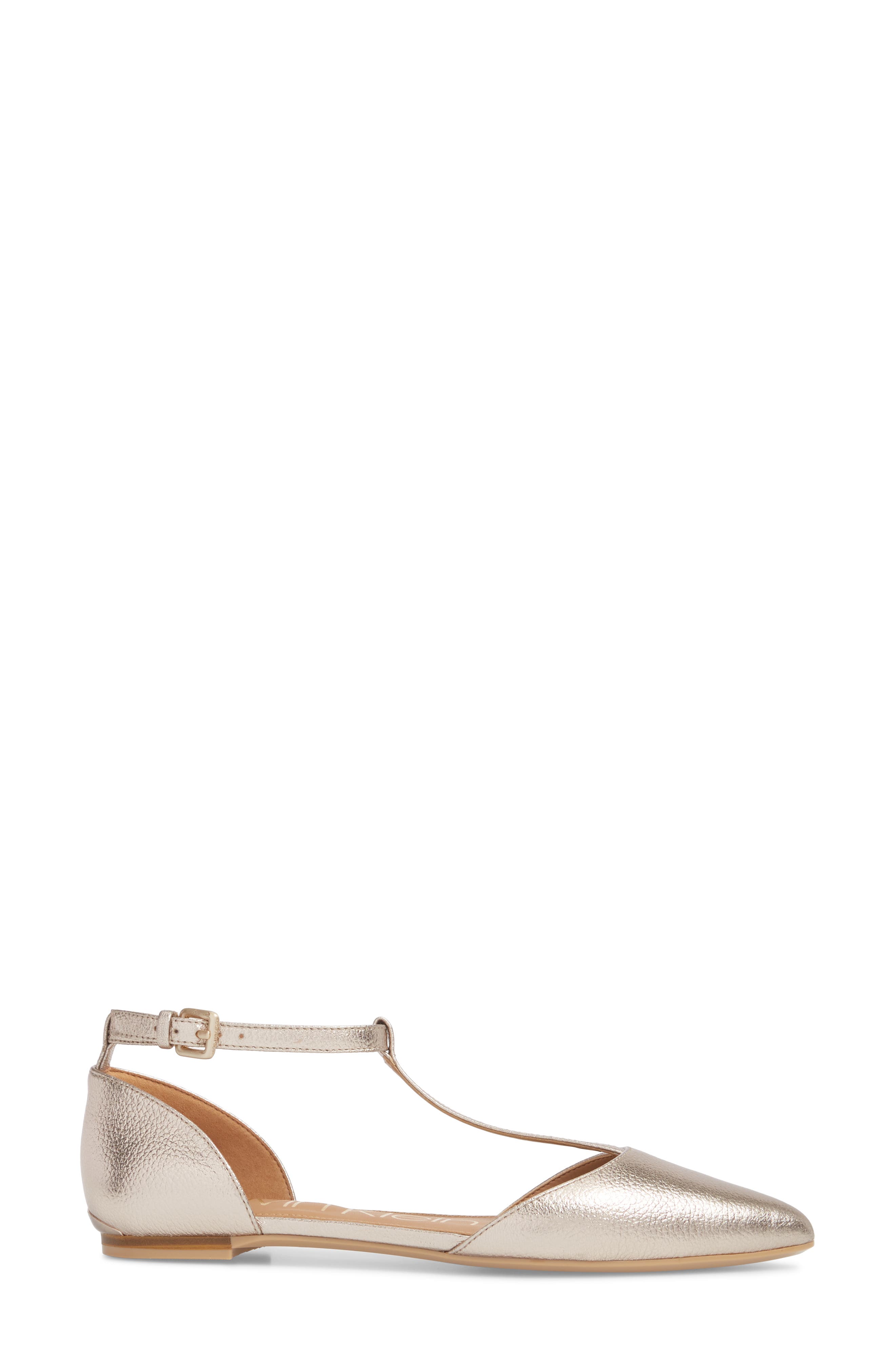 calvin klein ghita t strap flat